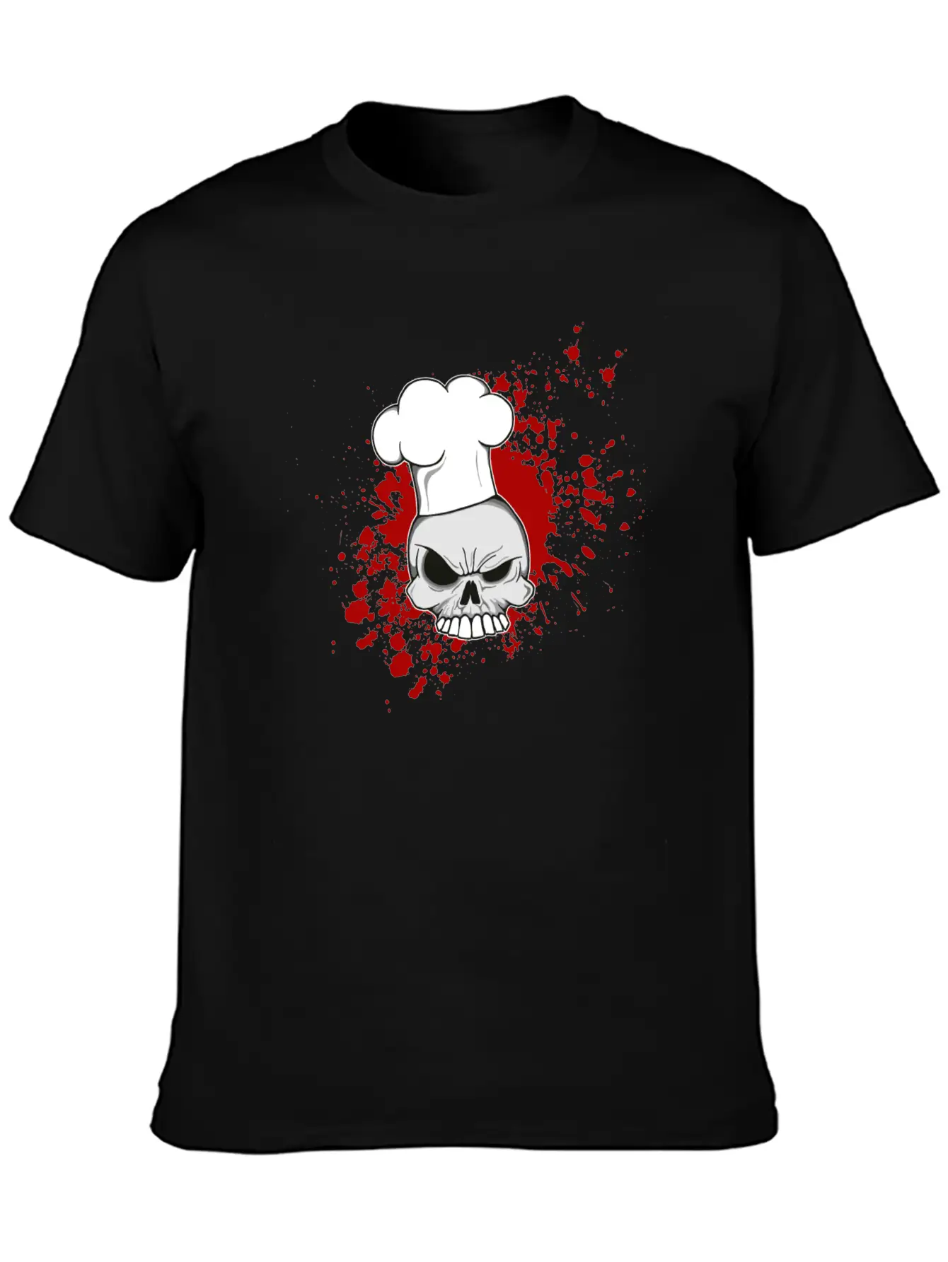 Splatter Skull Cook Lightweight Cotton T-Shirt – Daily Comfort Graphic Shirt