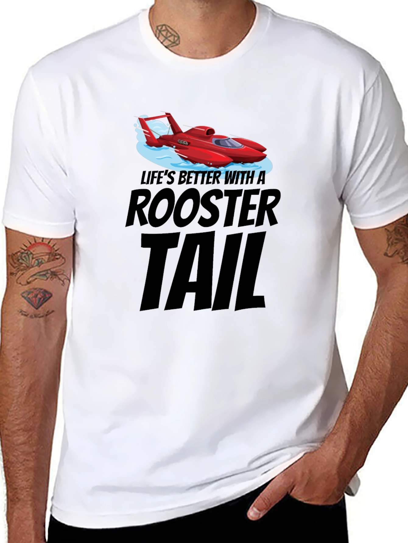 Rooster Tail Graphic T-Shirt