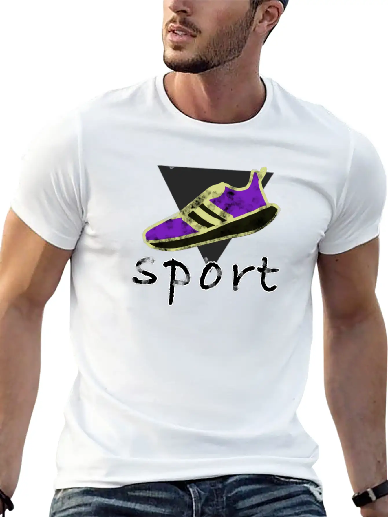 Sport Shoe Running Basic Graphic T-Shirt – Daily Comfort In Soft Cotton