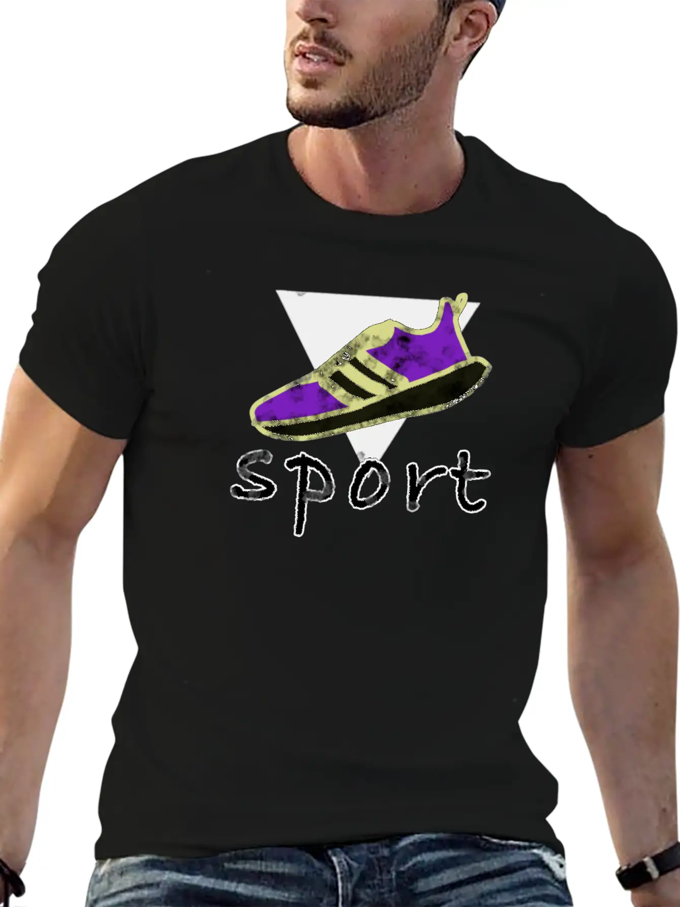 Sport Shoe Running Basic Graphic T-Shirt – Daily Comfort In Soft Cotton