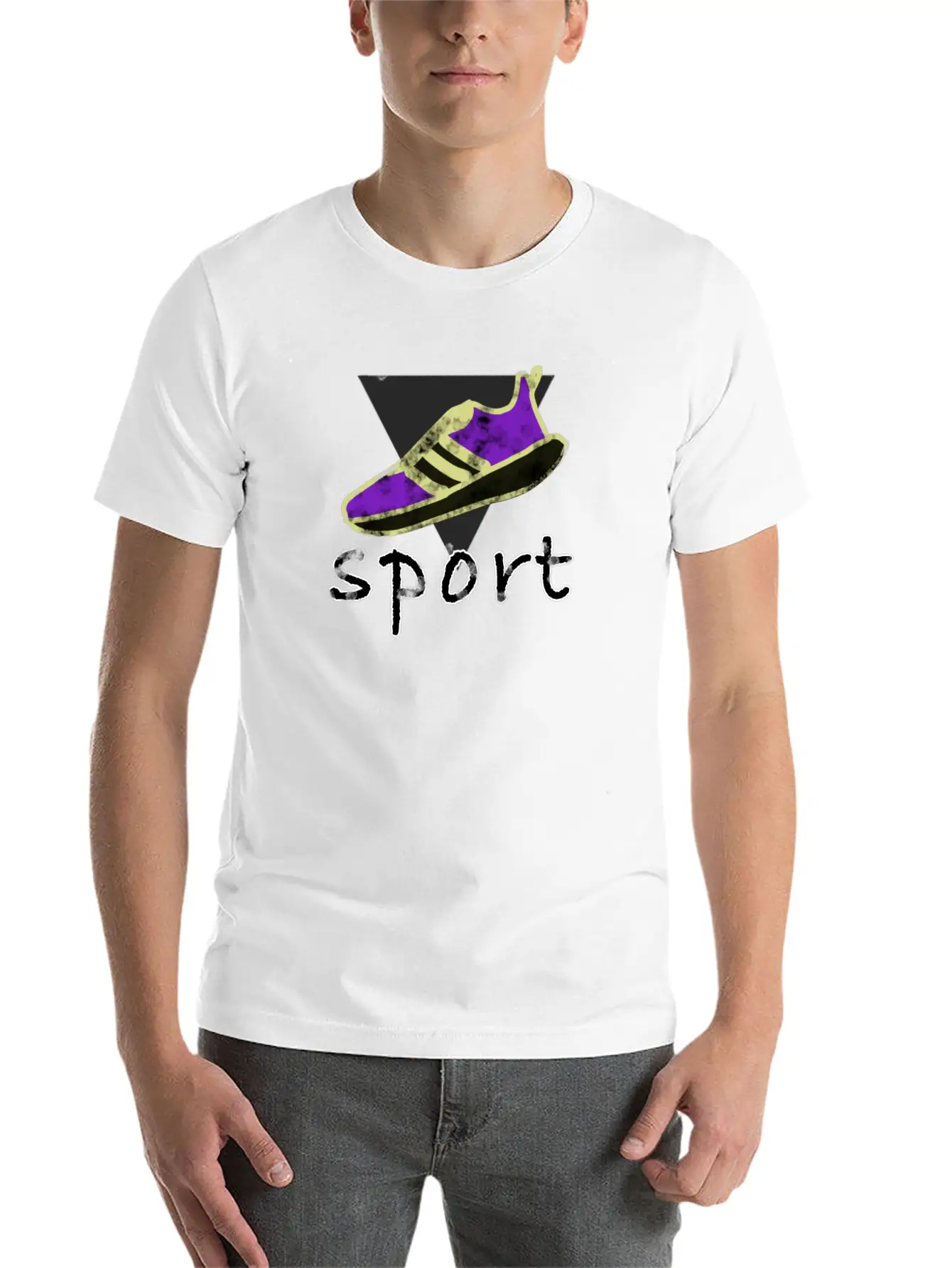 Sport Shoe Running Basic Graphic T-Shirt – Daily Comfort In Soft Cotton