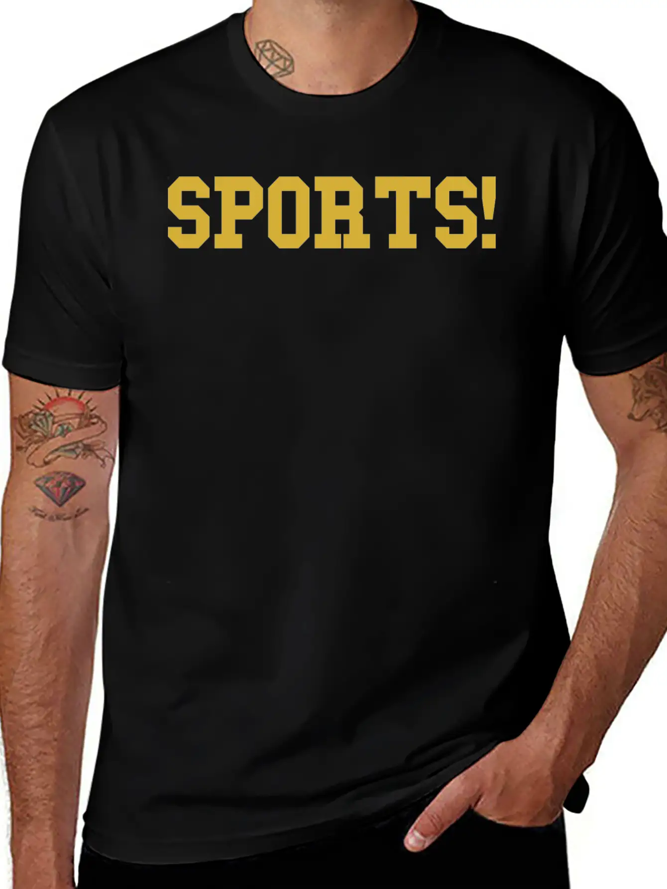 Sports Gold Essential Cotton Tee For Daily Outfits – Unisex Style