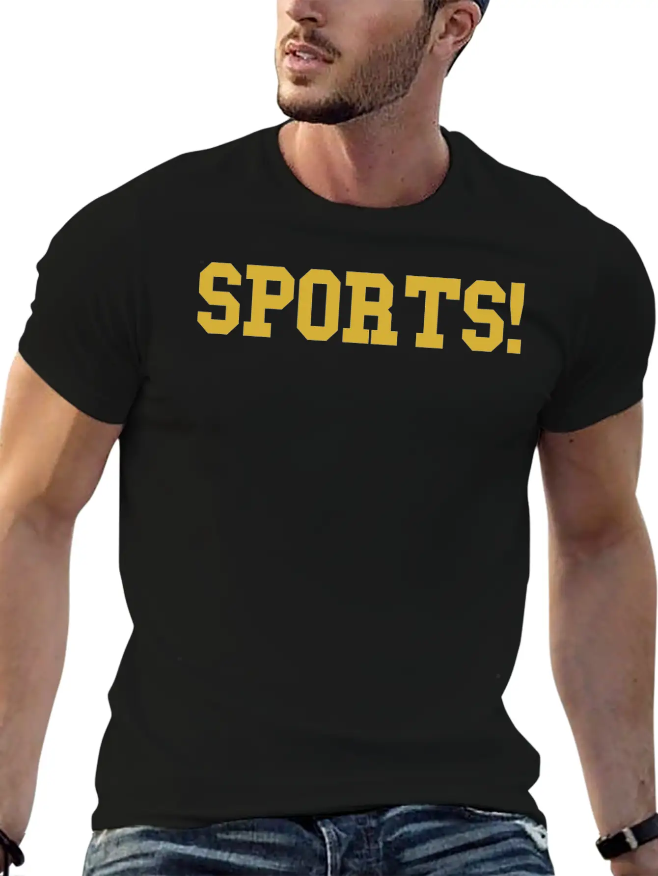 Sports Gold Essential Cotton Tee For Daily Outfits – Unisex Style