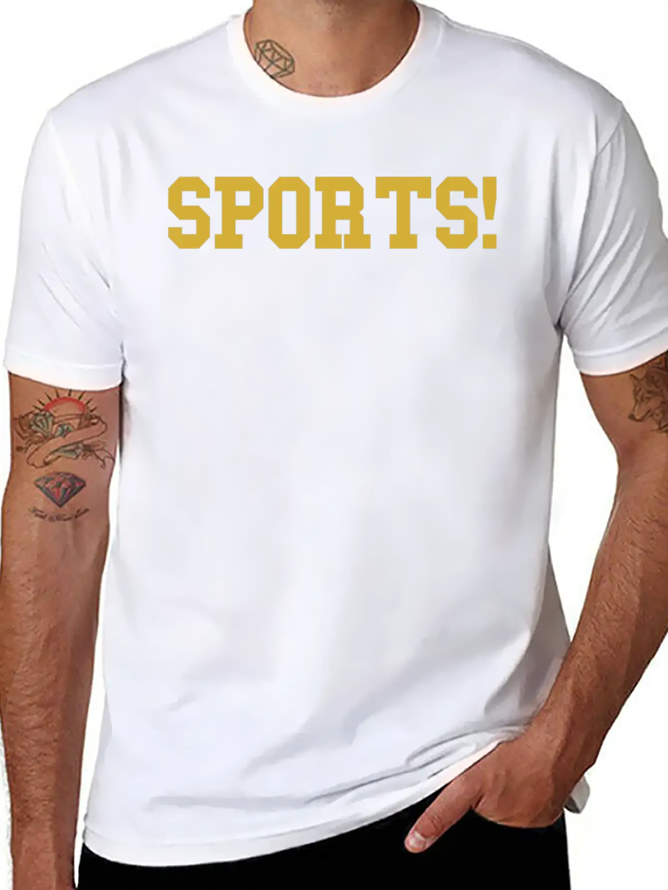 Sports Gold Essential Cotton Tee For Daily Outfits – Unisex Style