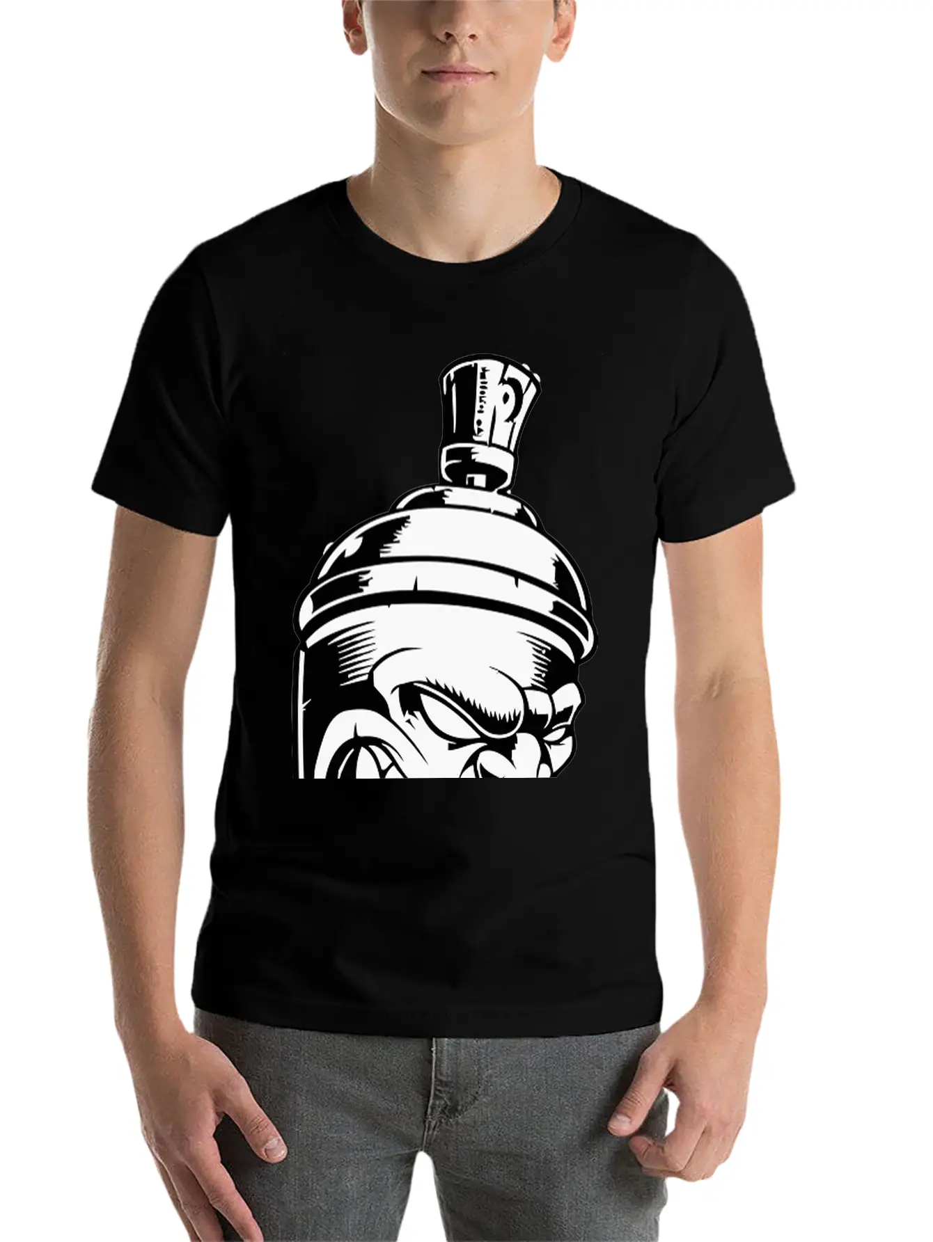 Spray Can Lightweight Cotton T-Shirt – Daily Comfort Graphic Shirt