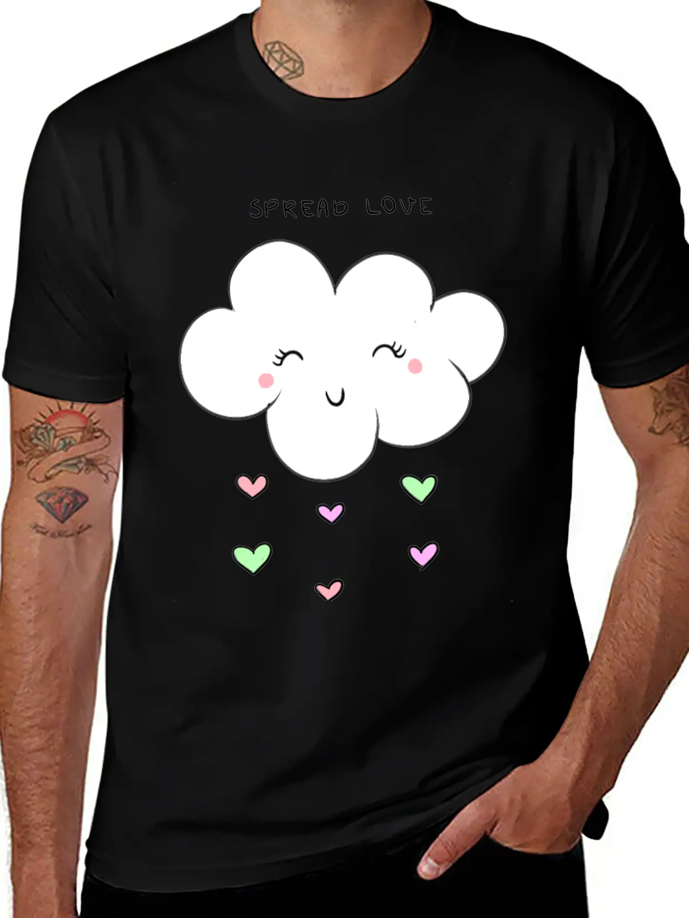 Spread Love Cloud Stylish Everyday T-Shirt – Unisex Basic Cotton Tee
