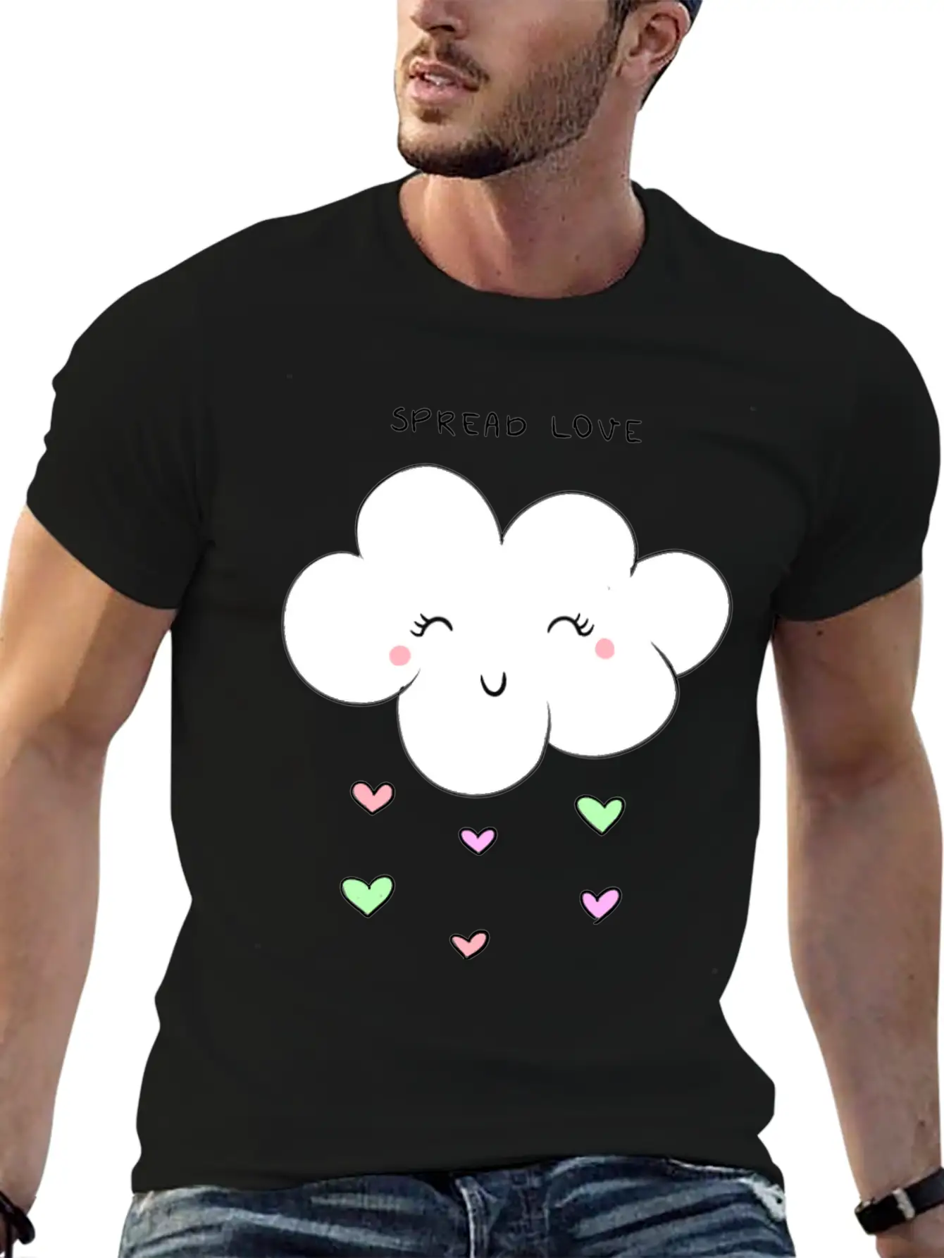 Spread Love Cloud Stylish Everyday T-Shirt – Unisex Basic Cotton Tee