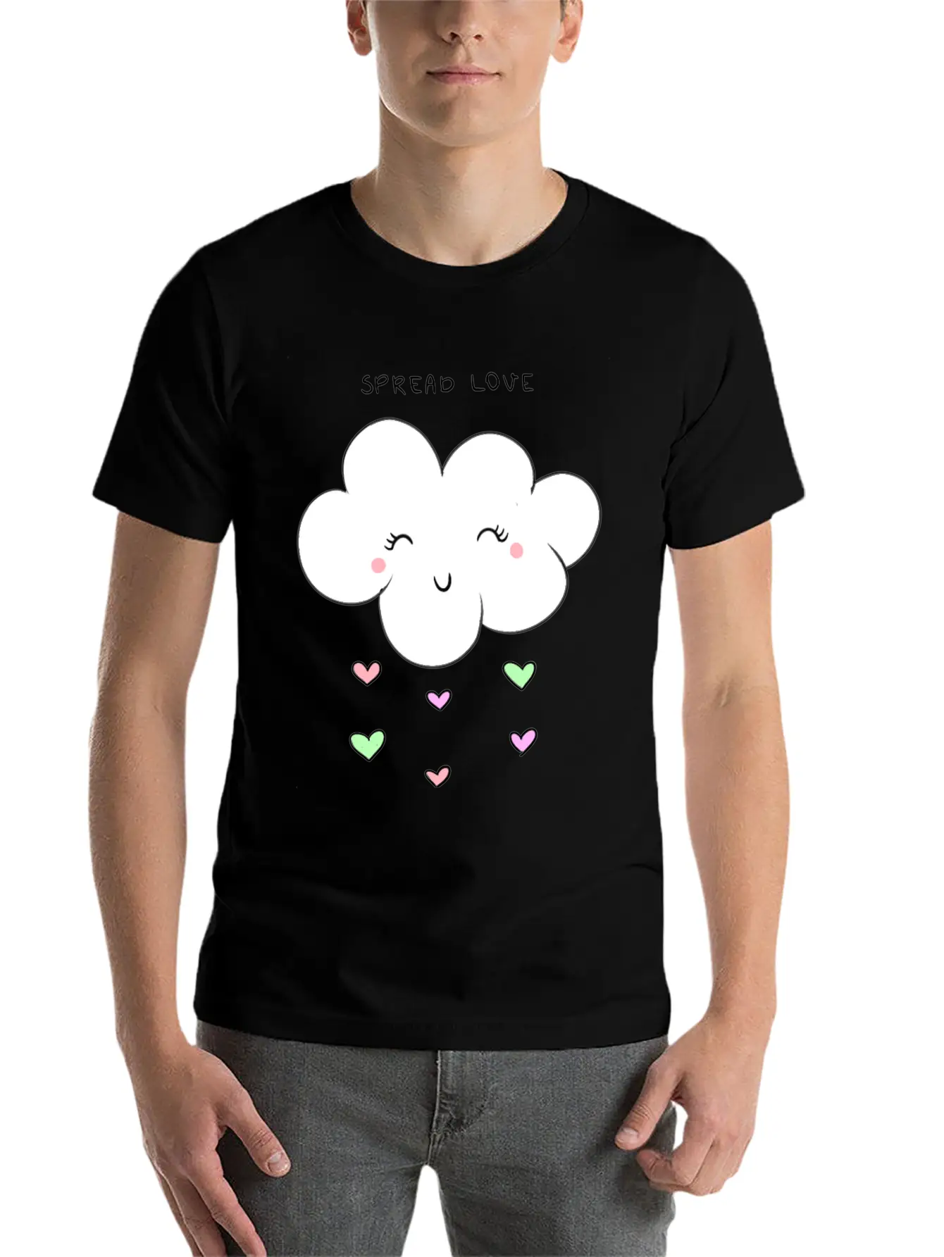Spread Love Cloud Stylish Everyday T-Shirt – Unisex Basic Cotton Tee