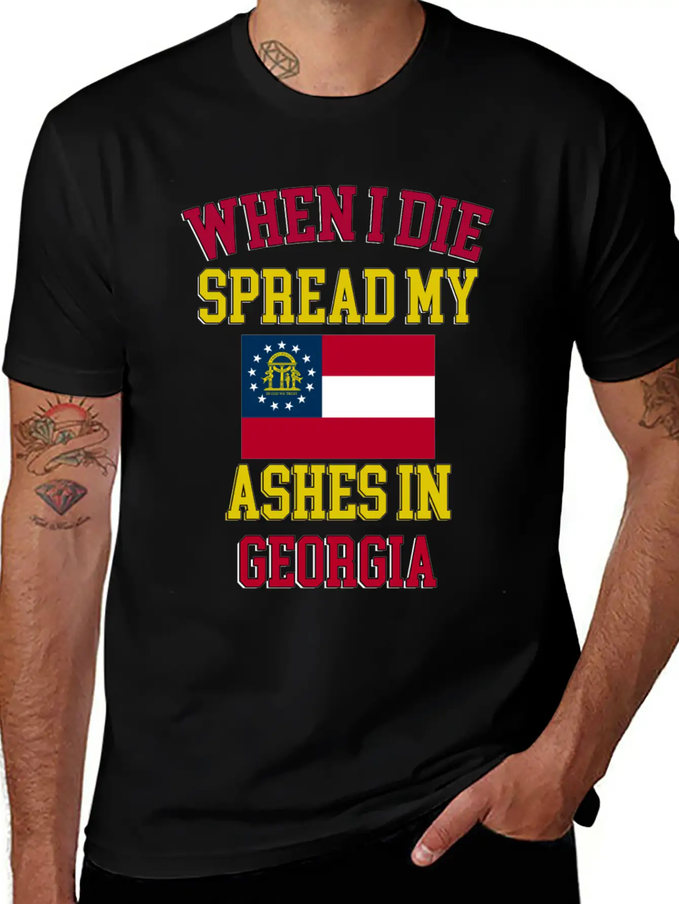 Spread My Ashes In Georgia Georgian Graphic Unisex Casual T-Shirt – Clean Design For Daily Comfort