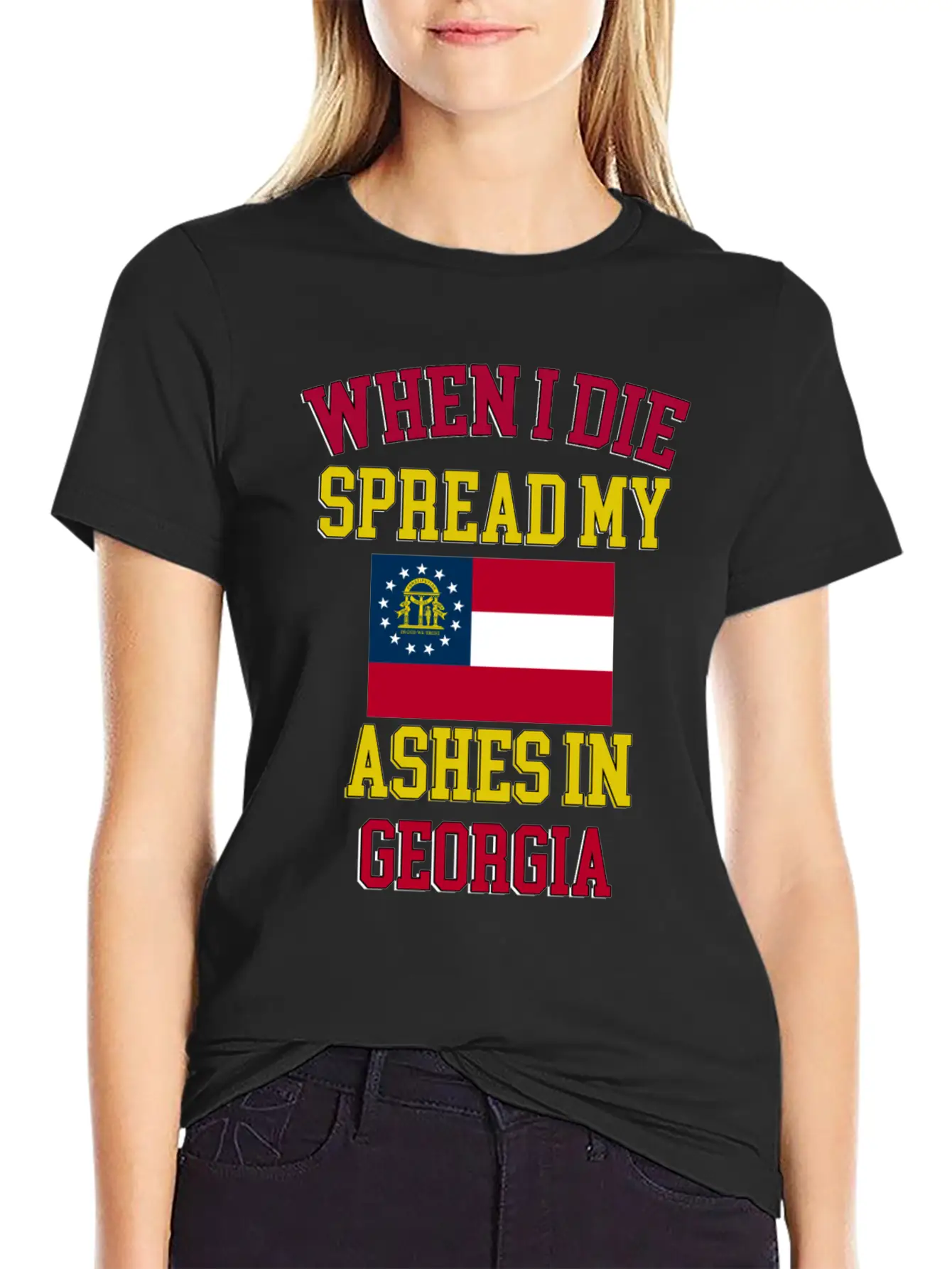 Spread My Ashes In Georgia Georgian Graphic Unisex Casual T-Shirt – Clean Design For Daily Comfort
