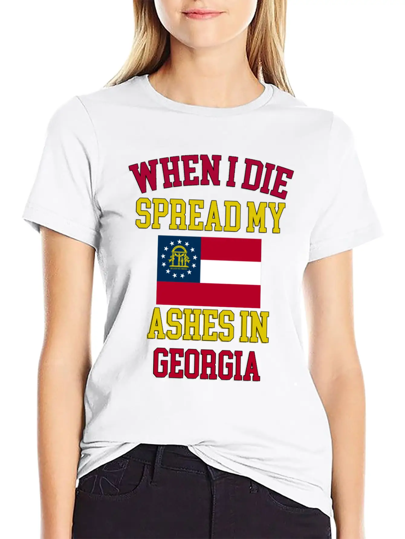 Spread My Ashes In Georgia Georgian Graphic Unisex Casual T-Shirt – Clean Design For Daily Comfort
