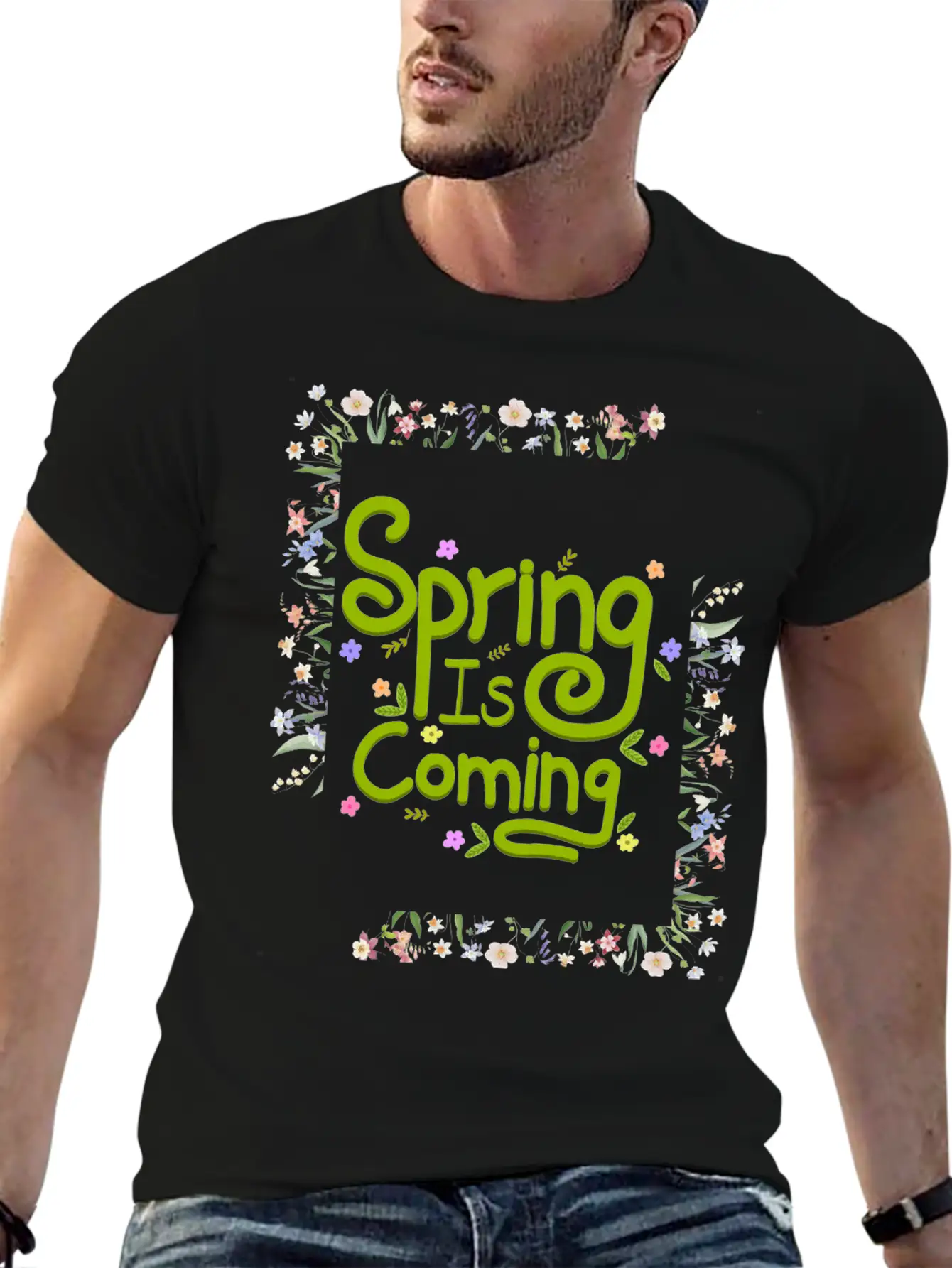 Spring Is Coming Unisex Casual T-Shirt – Clean Design For Daily Comfort
