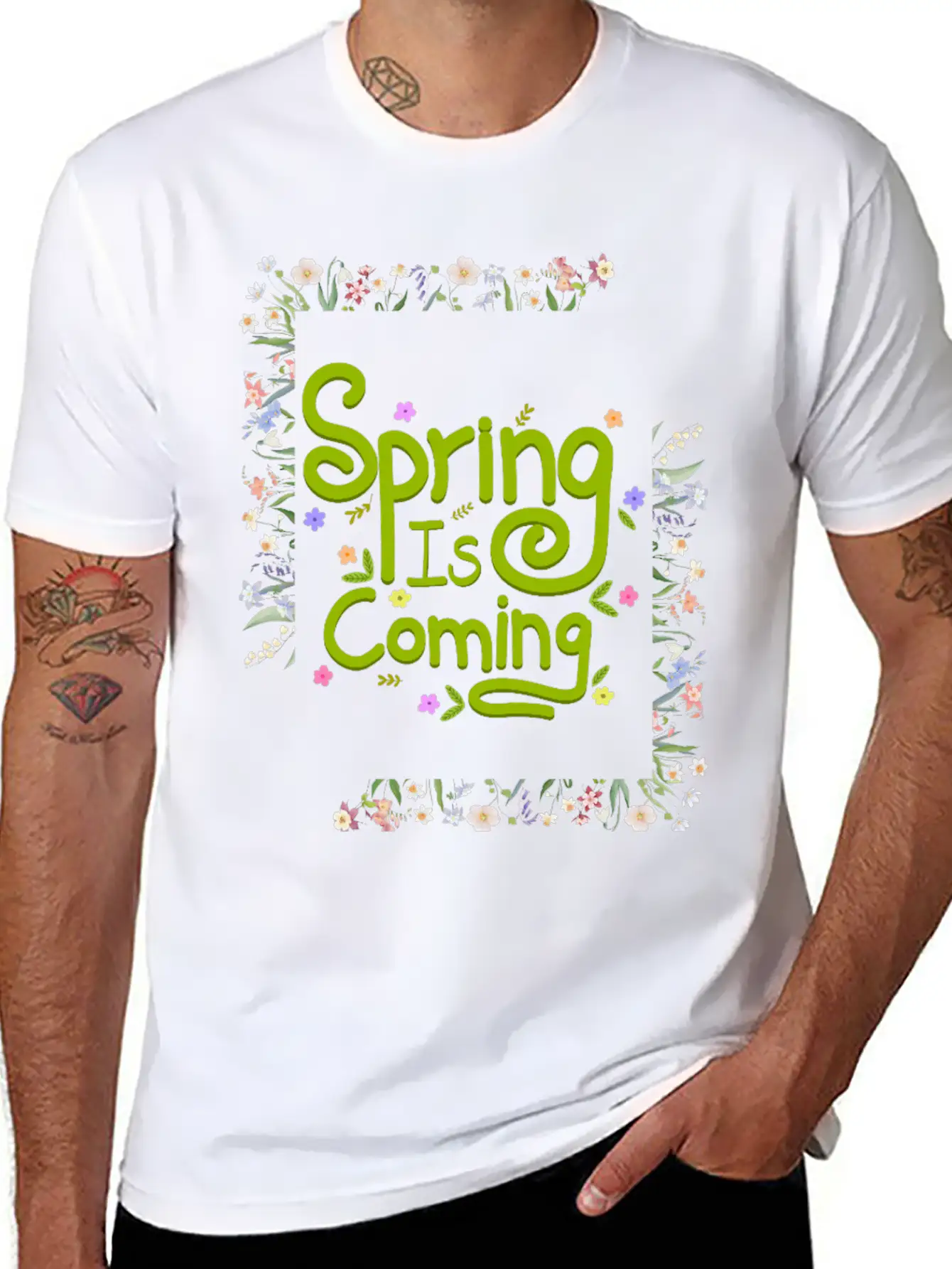 Spring Is Coming Unisex Casual T-Shirt – Clean Design For Daily Comfort