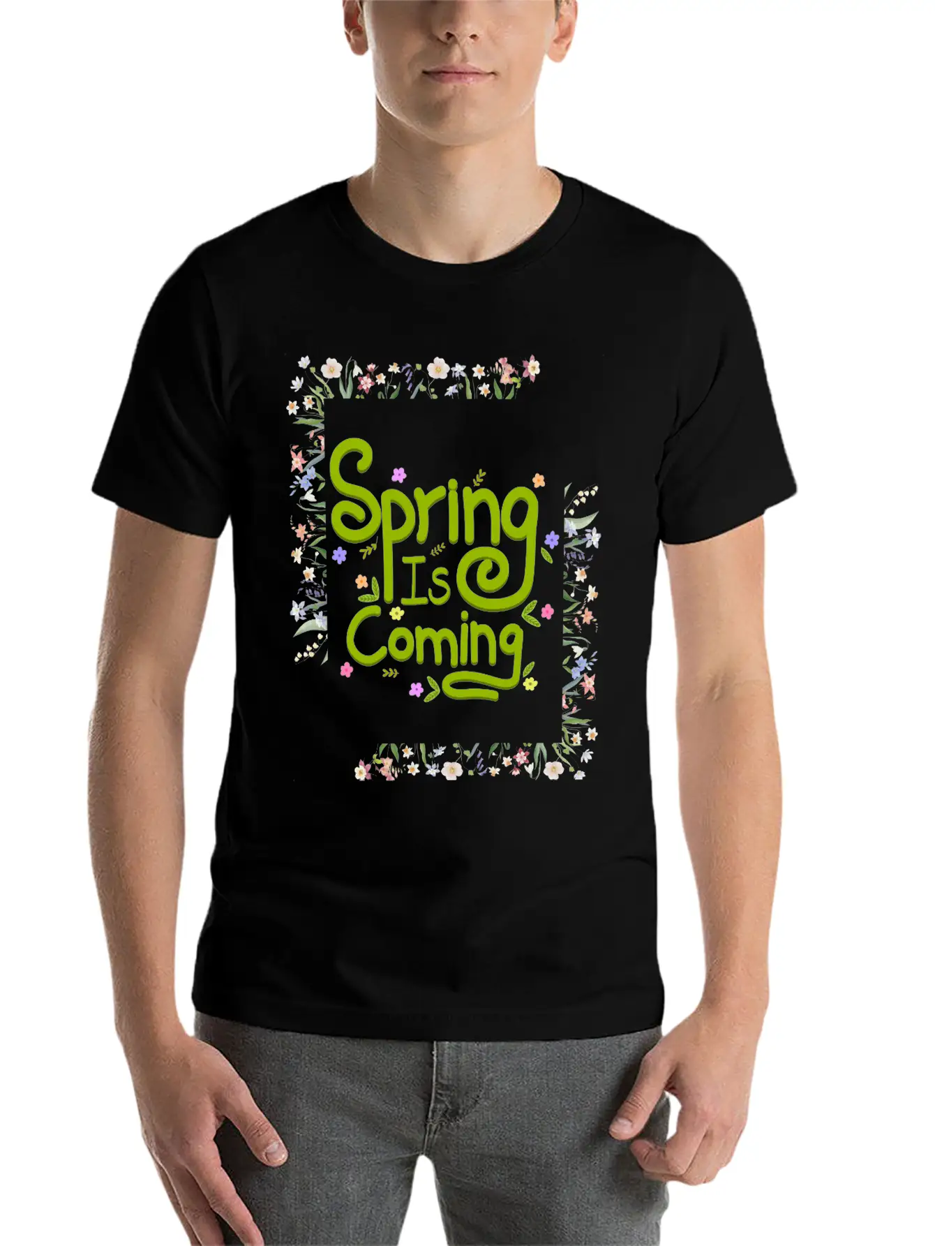 Spring Is Coming Unisex Casual T-Shirt – Clean Design For Daily Comfort
