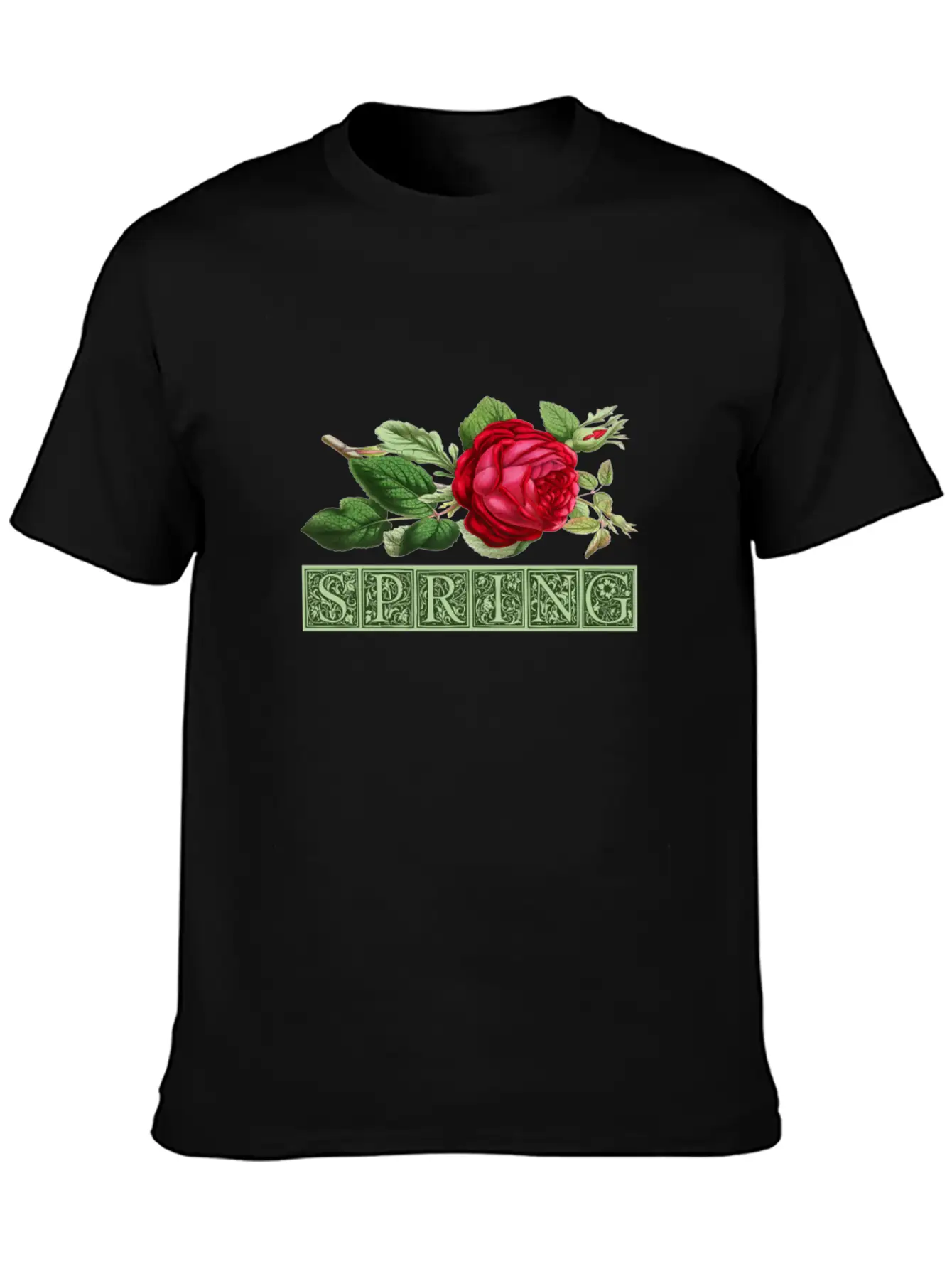 Spring Spring Bud Flower Rose Gift Essential Cotton Tee For Daily Outfits – Unisex Style