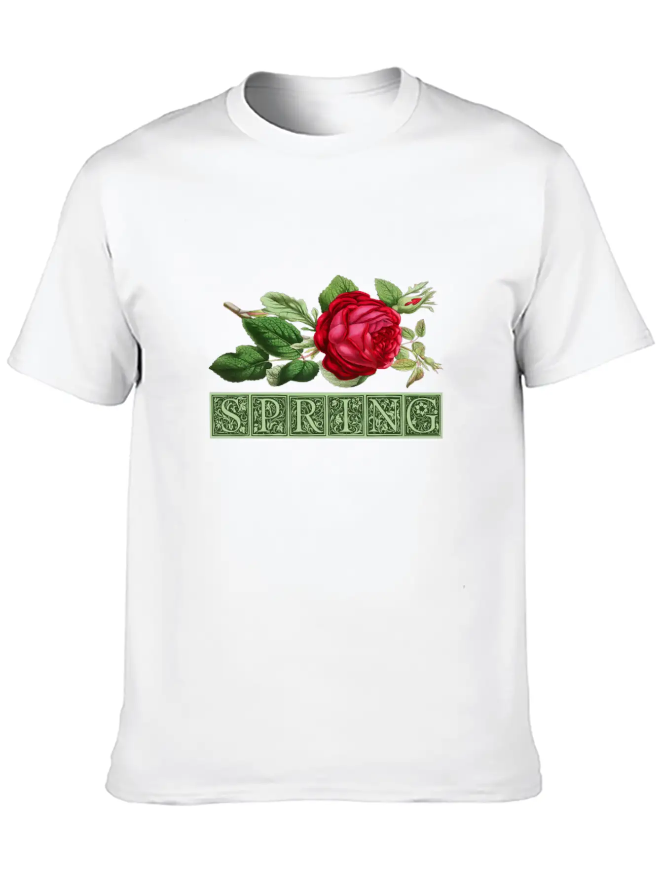 Spring Spring Bud Flower Rose Gift Essential Cotton Tee For Daily Outfits – Unisex Style