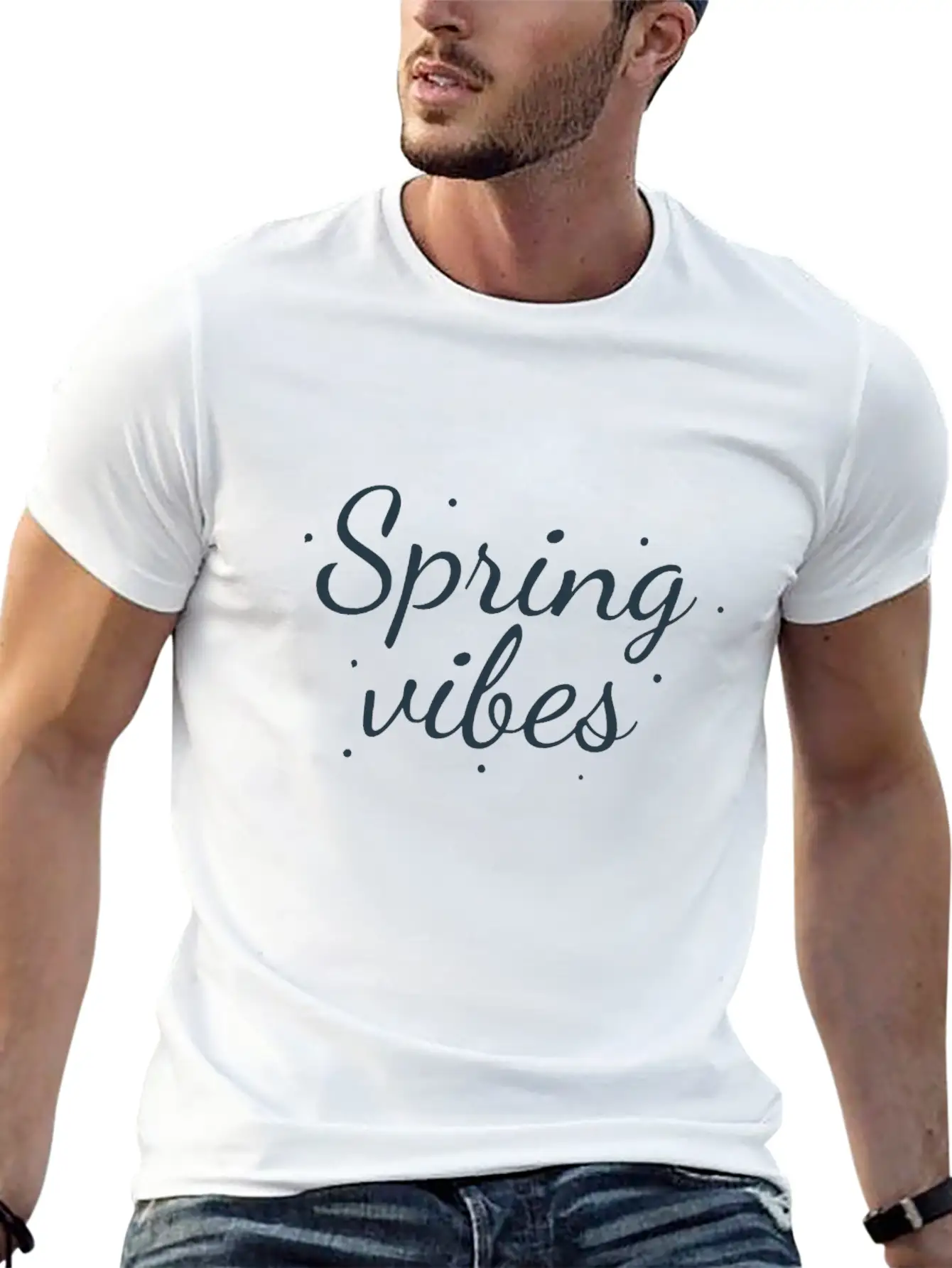 Spring Vibes Style Lightweight Cotton T-Shirt – Daily Comfort Graphic Shirt