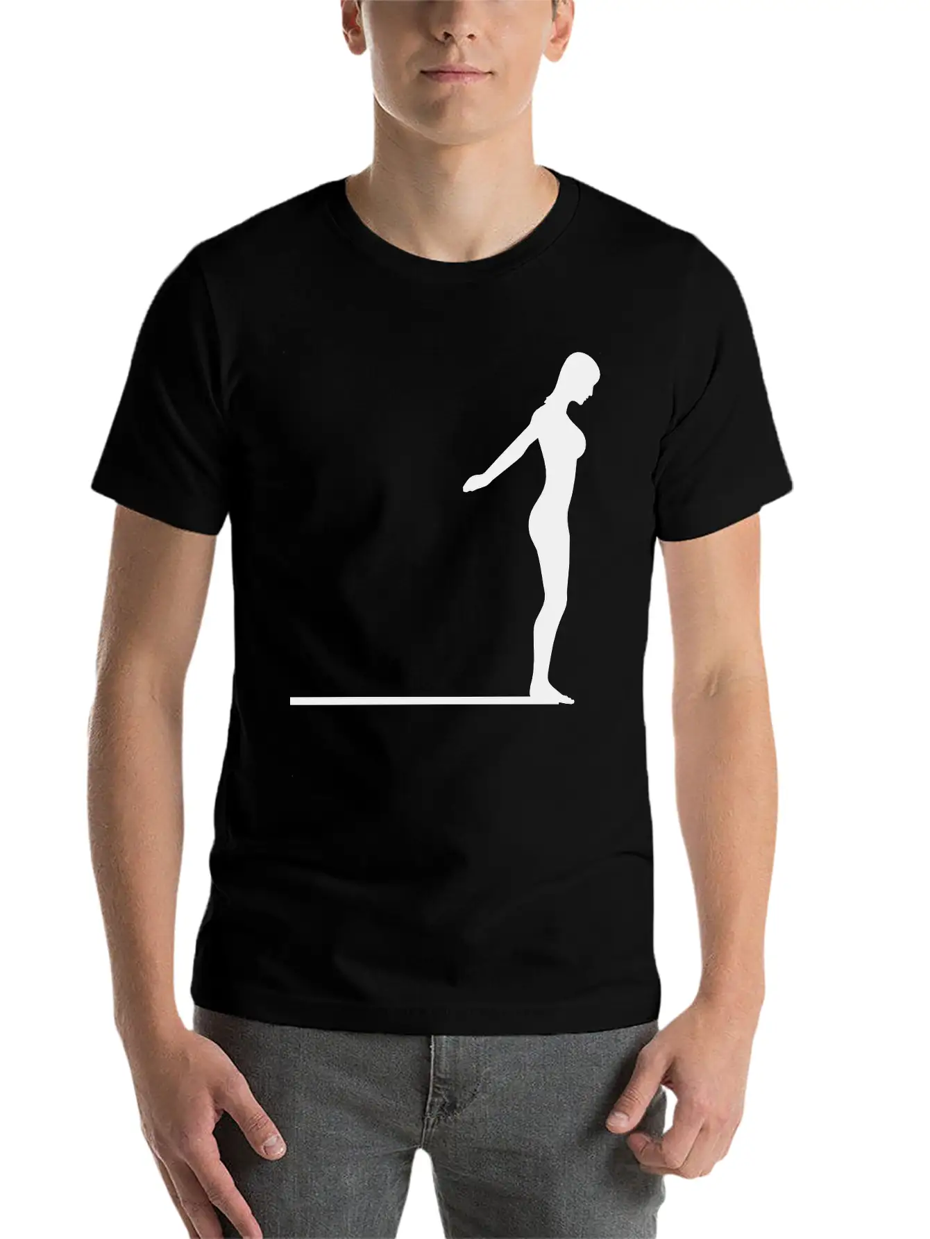 Springboard Diver Logo Comfortable Minimalist Graphic Tee – Summer Style Essential