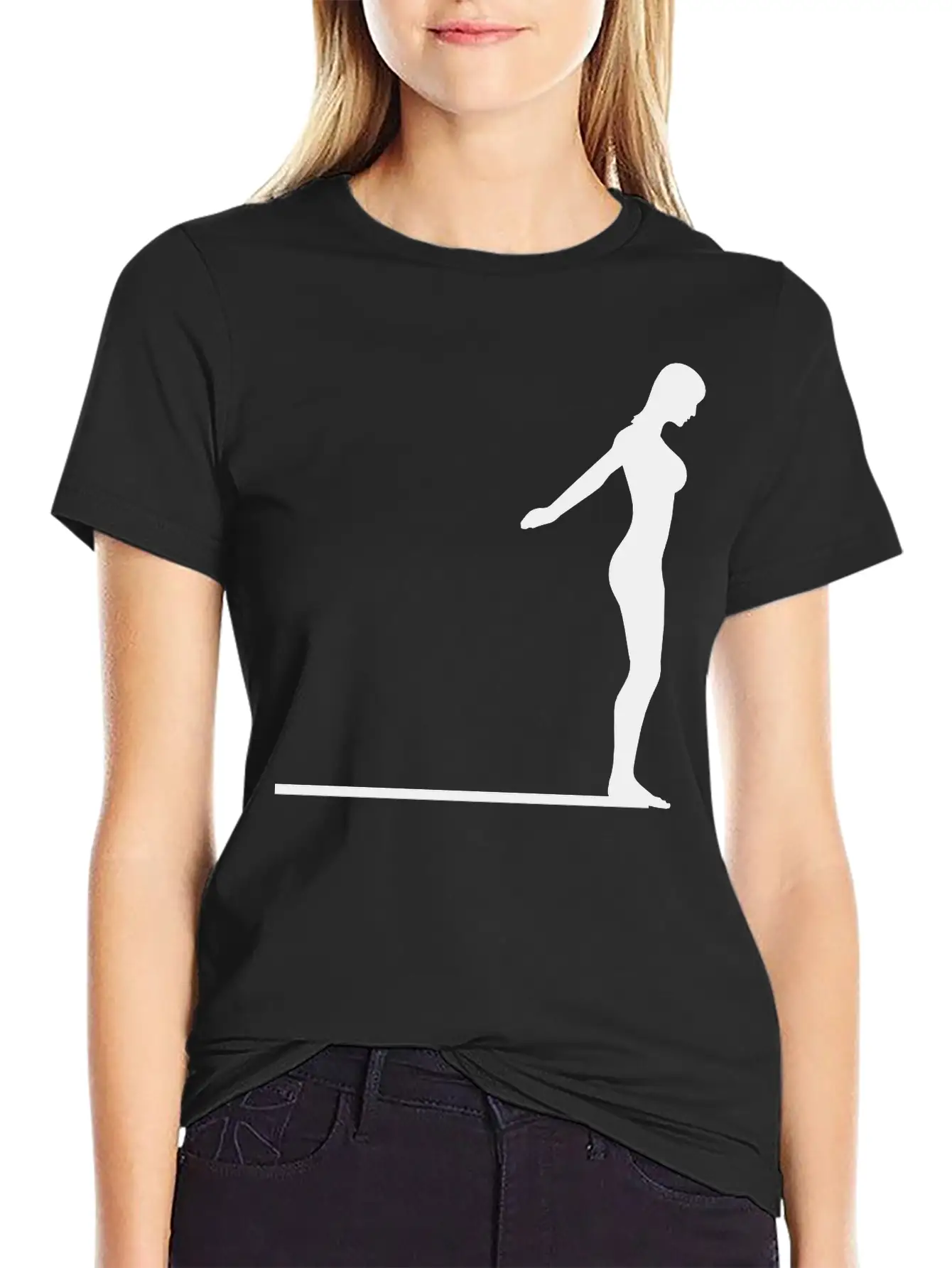 Springboard Diver Logo Comfortable Minimalist Graphic Tee – Summer Style Essential