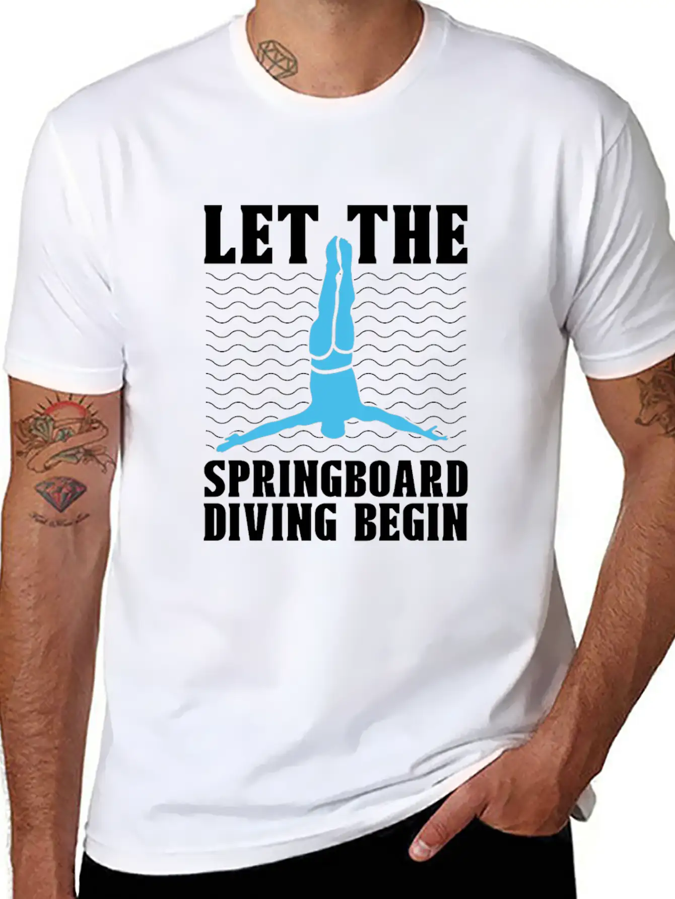 Springboard Diving Basic Graphic T-Shirt – Daily Comfort In Soft Cotton