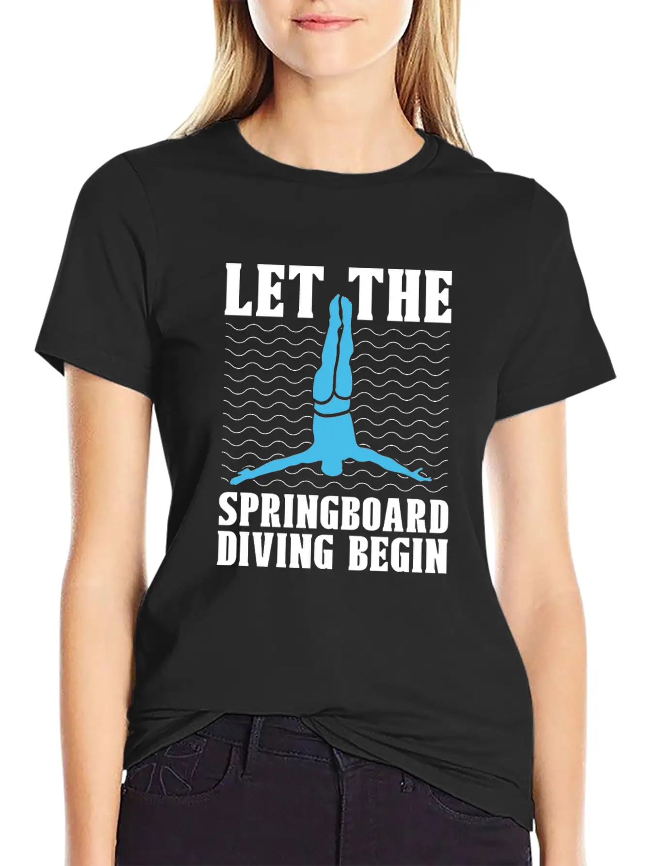 Springboard Diving Basic Graphic T-Shirt – Daily Comfort In Soft Cotton