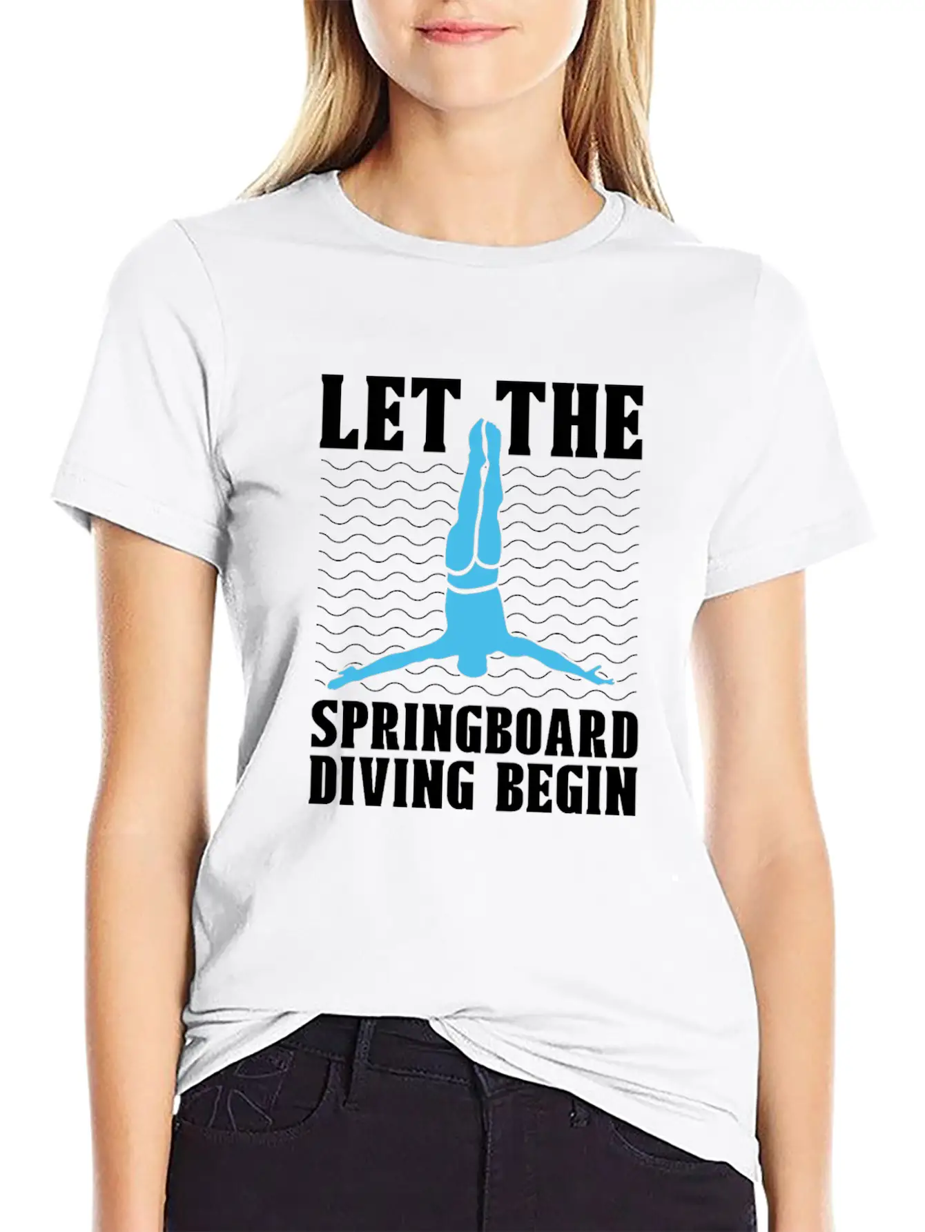 Springboard Diving Basic Graphic T-Shirt – Daily Comfort In Soft Cotton