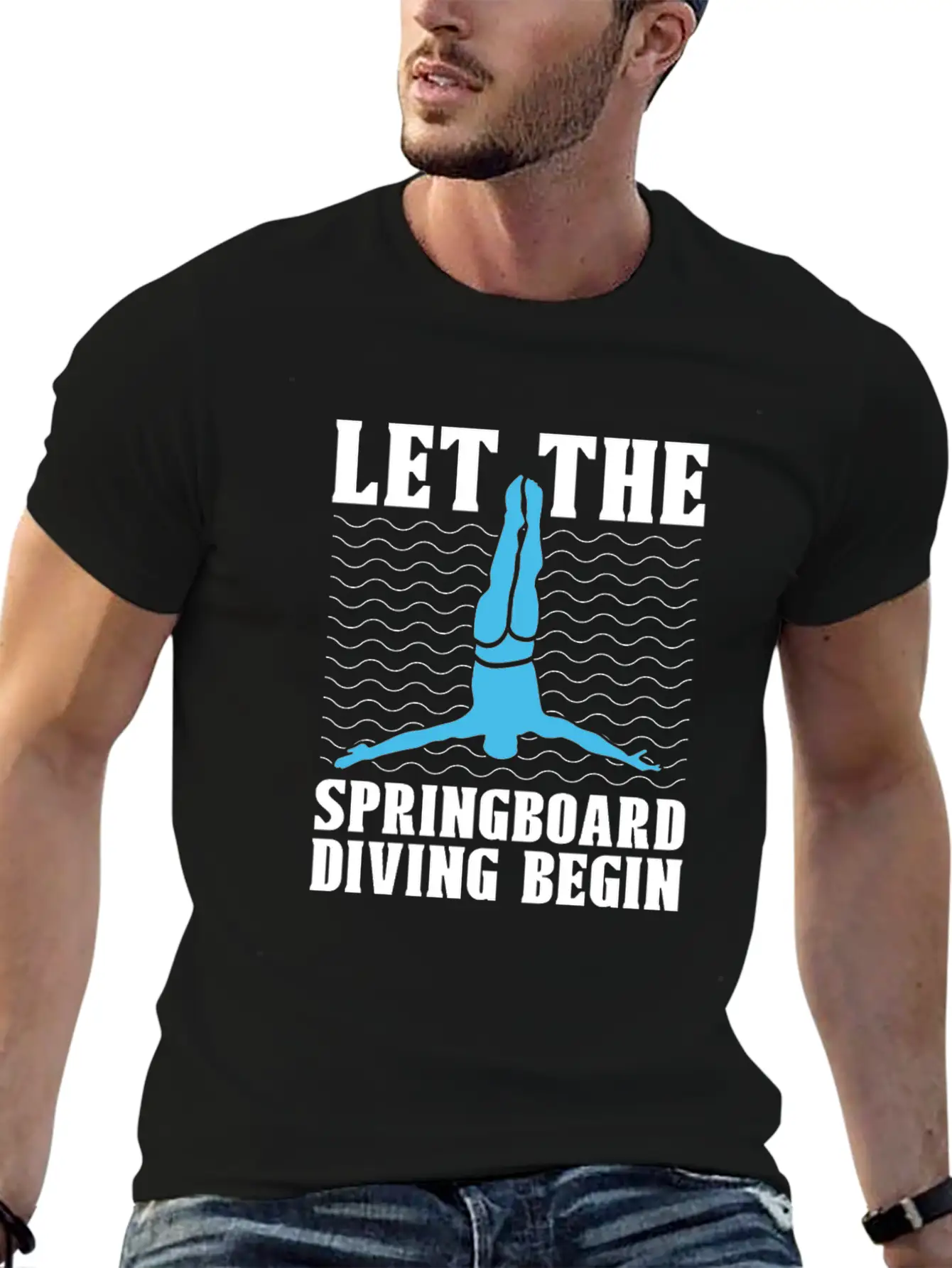Springboard Diving Basic Graphic T-Shirt – Daily Comfort In Soft Cotton