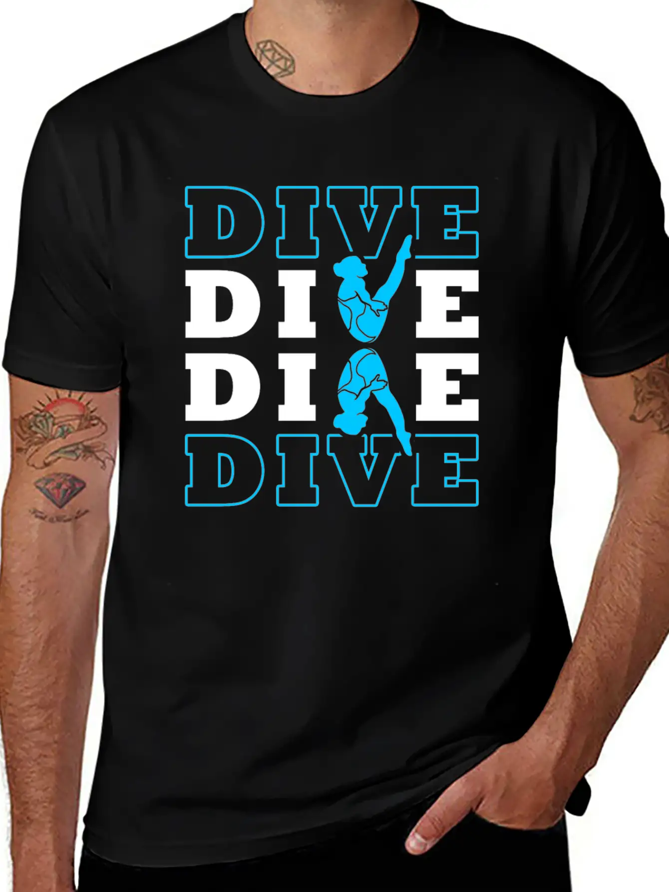 Springboard Diving Essential Cotton Tee For Daily Outfits – Unisex Style