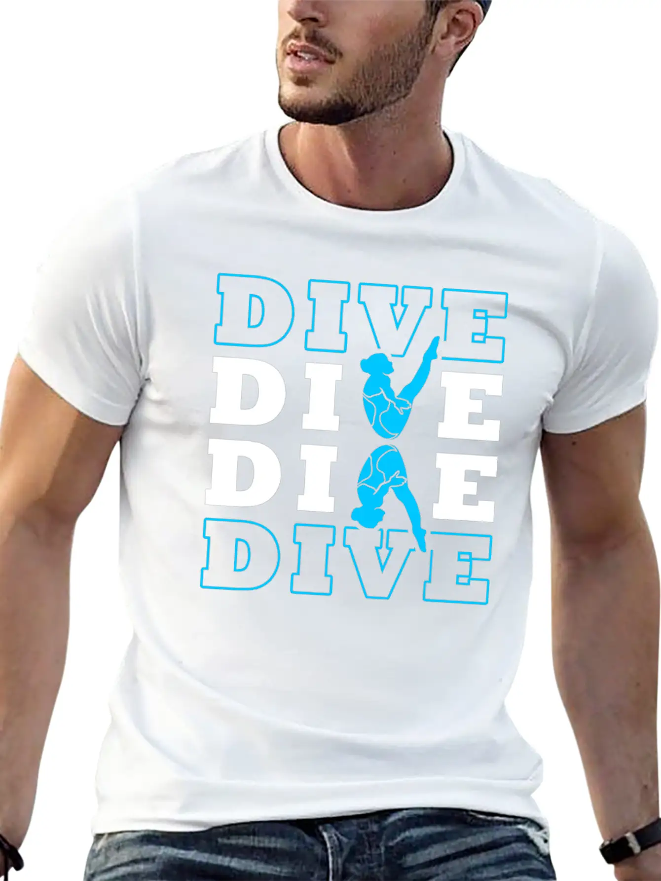 Springboard Diving Essential Cotton Tee For Daily Outfits – Unisex Style
