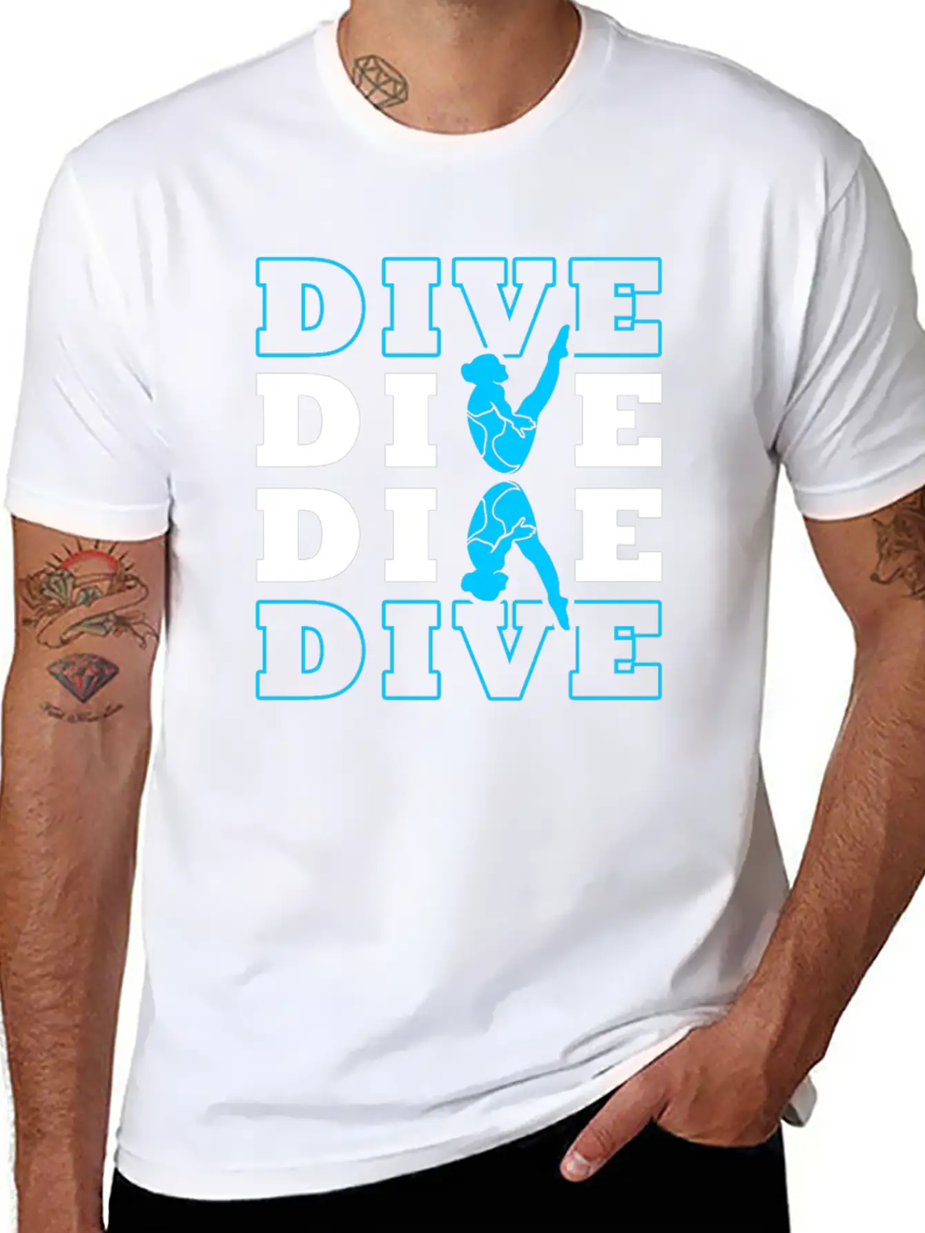Springboard Diving Essential Cotton Tee For Daily Outfits – Unisex Style