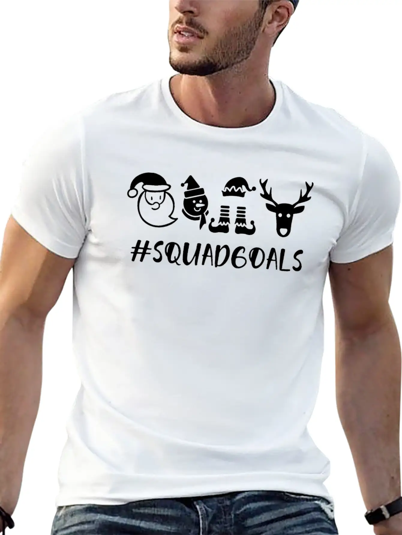 Squad Goal Funny Christmas Basic Graphic T-Shirt – Daily Comfort In Soft Cotton