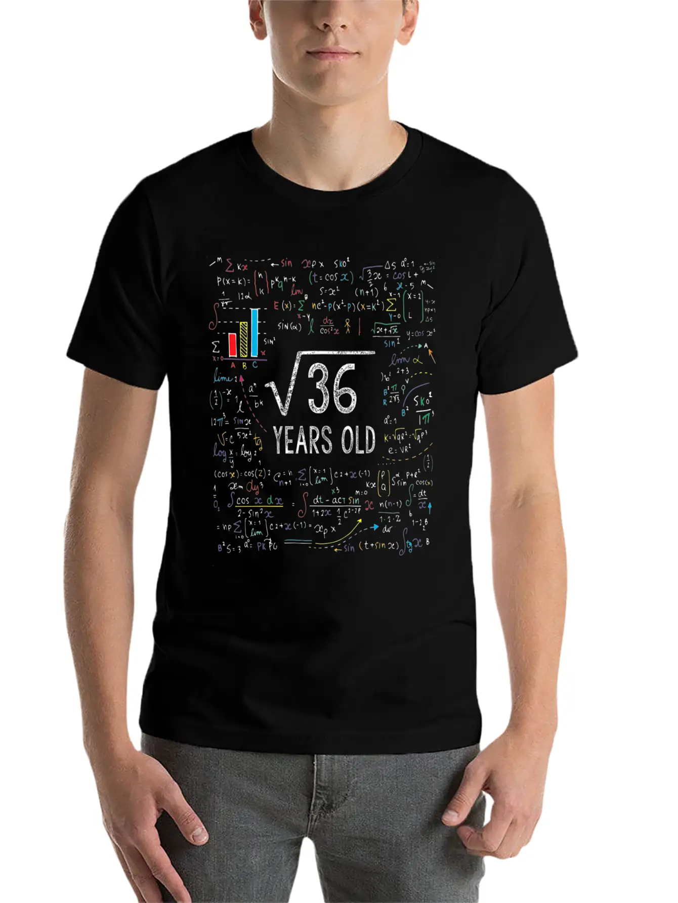Square Root 36 Birthday Old Unisex Casual T-Shirt – Clean Design For Daily Comfort
