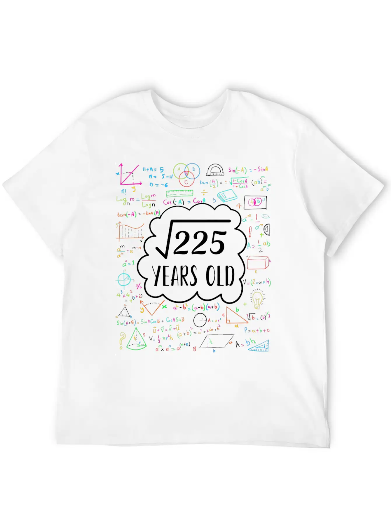 Square Root Of 225 15Th Birthday Design For 15 Yea Unisex Casual T-Shirt – Clean Design For Daily Comfort