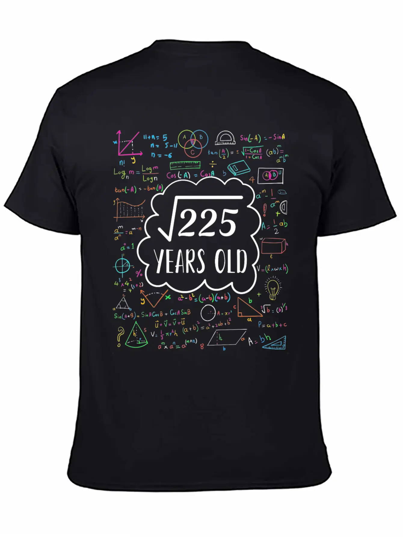 Square Root Of 225 15Th Birthday Design For 15 Yea Unisex Casual T-Shirt – Clean Design For Daily Comfort