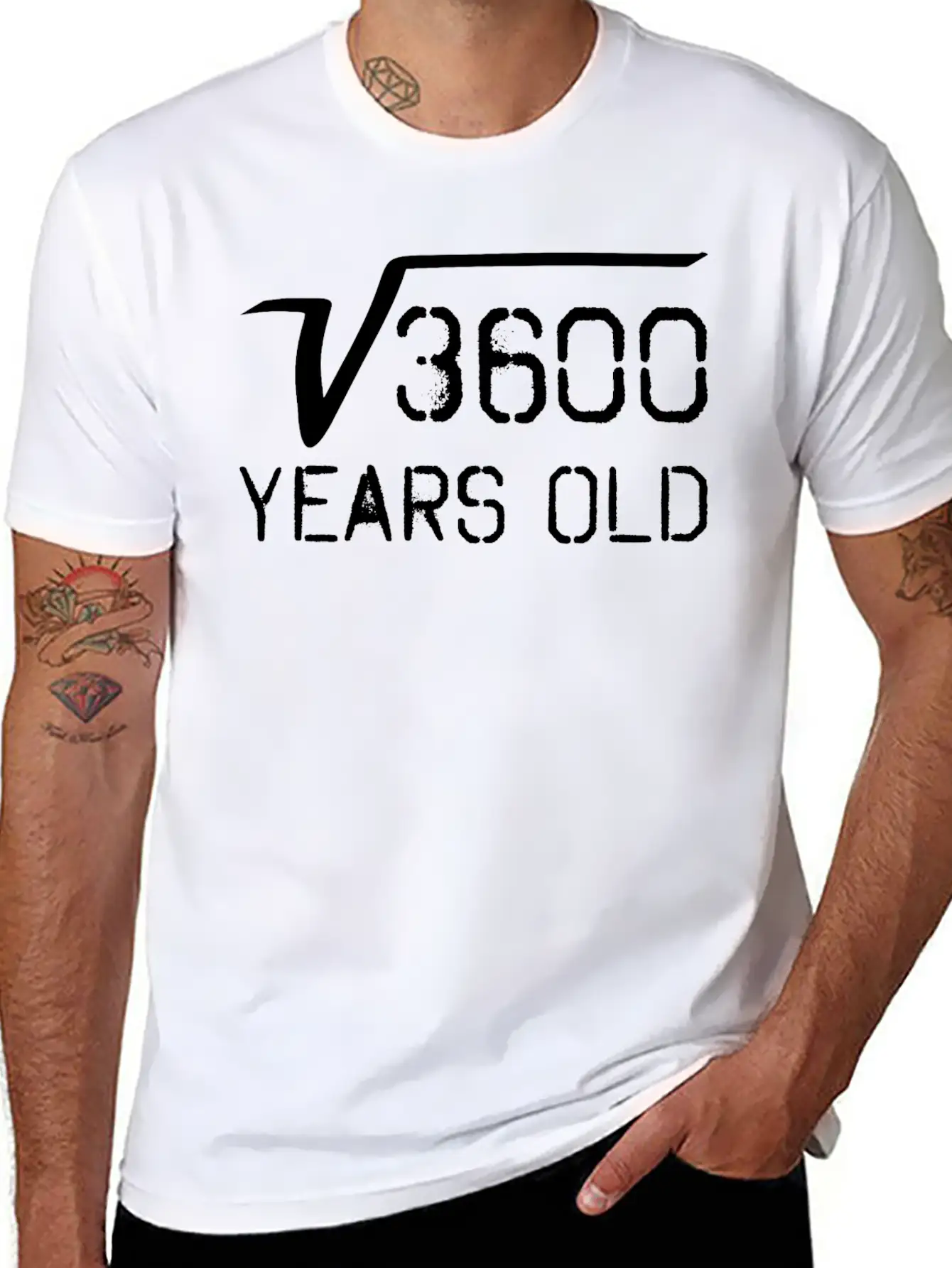 Square Root Of 3600 60 Years Old Unisex Casual T-Shirt – Clean Design For Daily Comfort