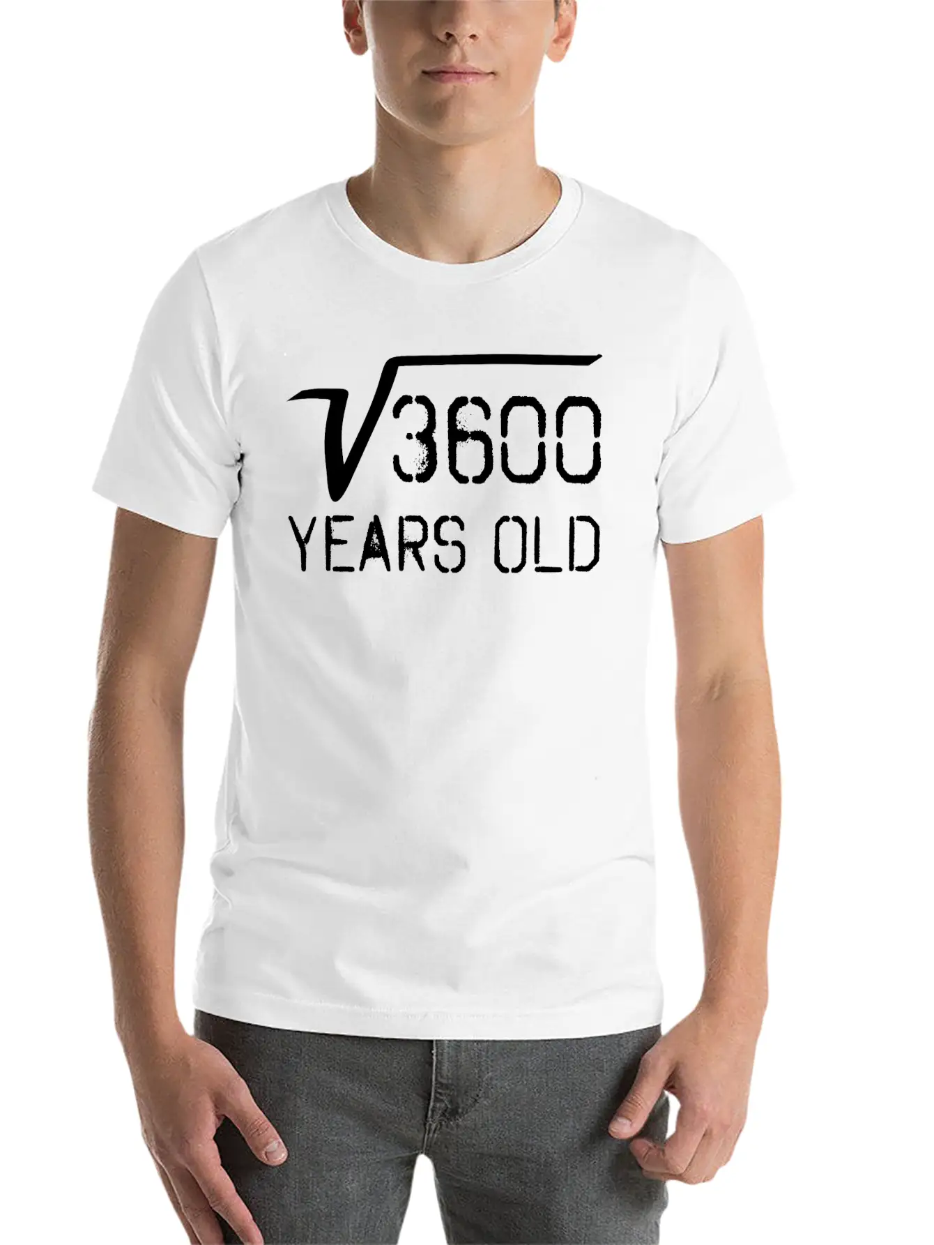 Square Root Of 3600 60 Years Old Unisex Casual T-Shirt – Clean Design For Daily Comfort