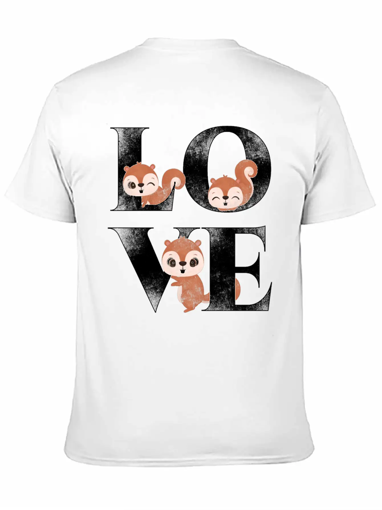 Squirrel Acorn Love Unisex Casual T-Shirt – Clean Design For Daily Comfort