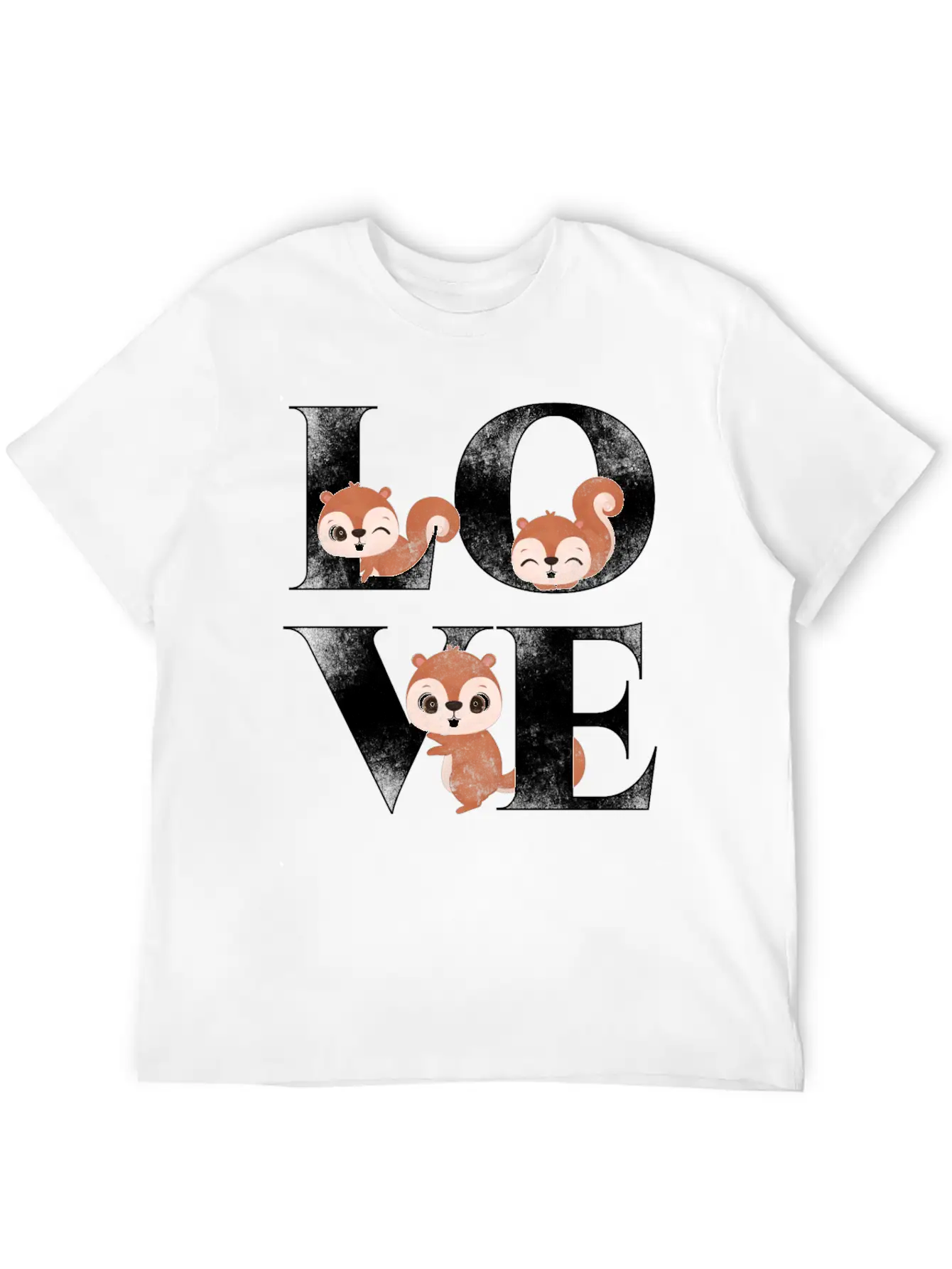 Squirrel Acorn Love Unisex Casual T-Shirt – Clean Design For Daily Comfort
