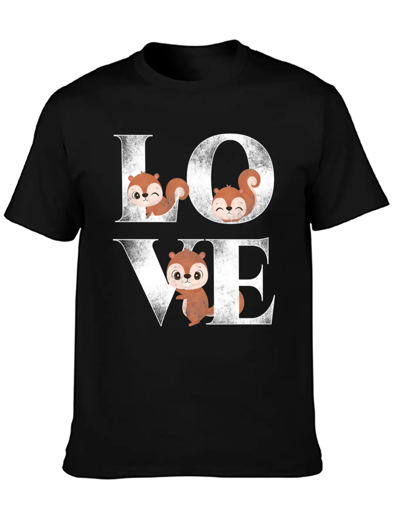Squirrel Acorn Love Unisex Casual T-Shirt – Clean Design For Daily Comfort
