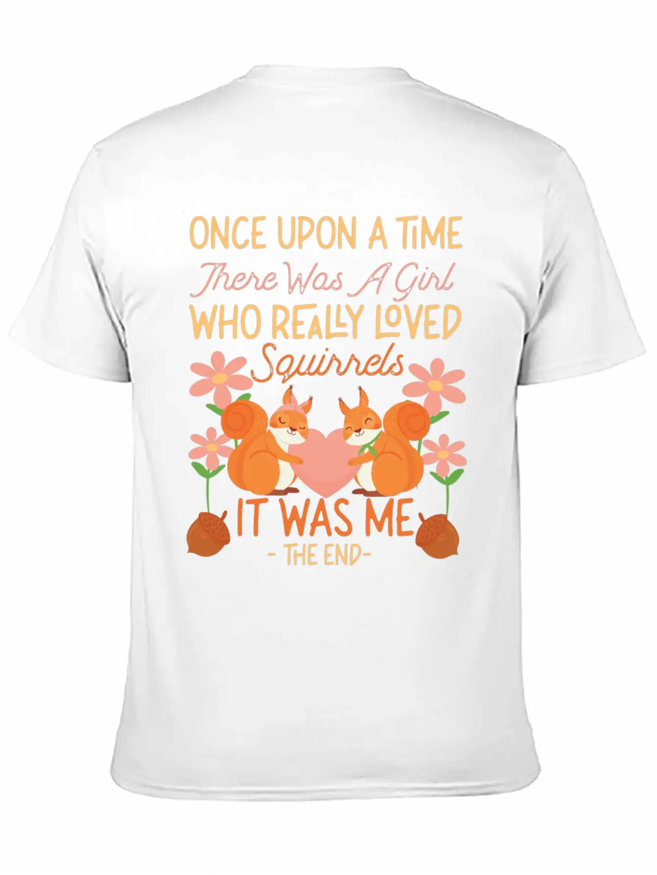 Squirrel Acorn Once Upon A Time Modern Fit Casual T-Shirt – Clean And Versatile Design