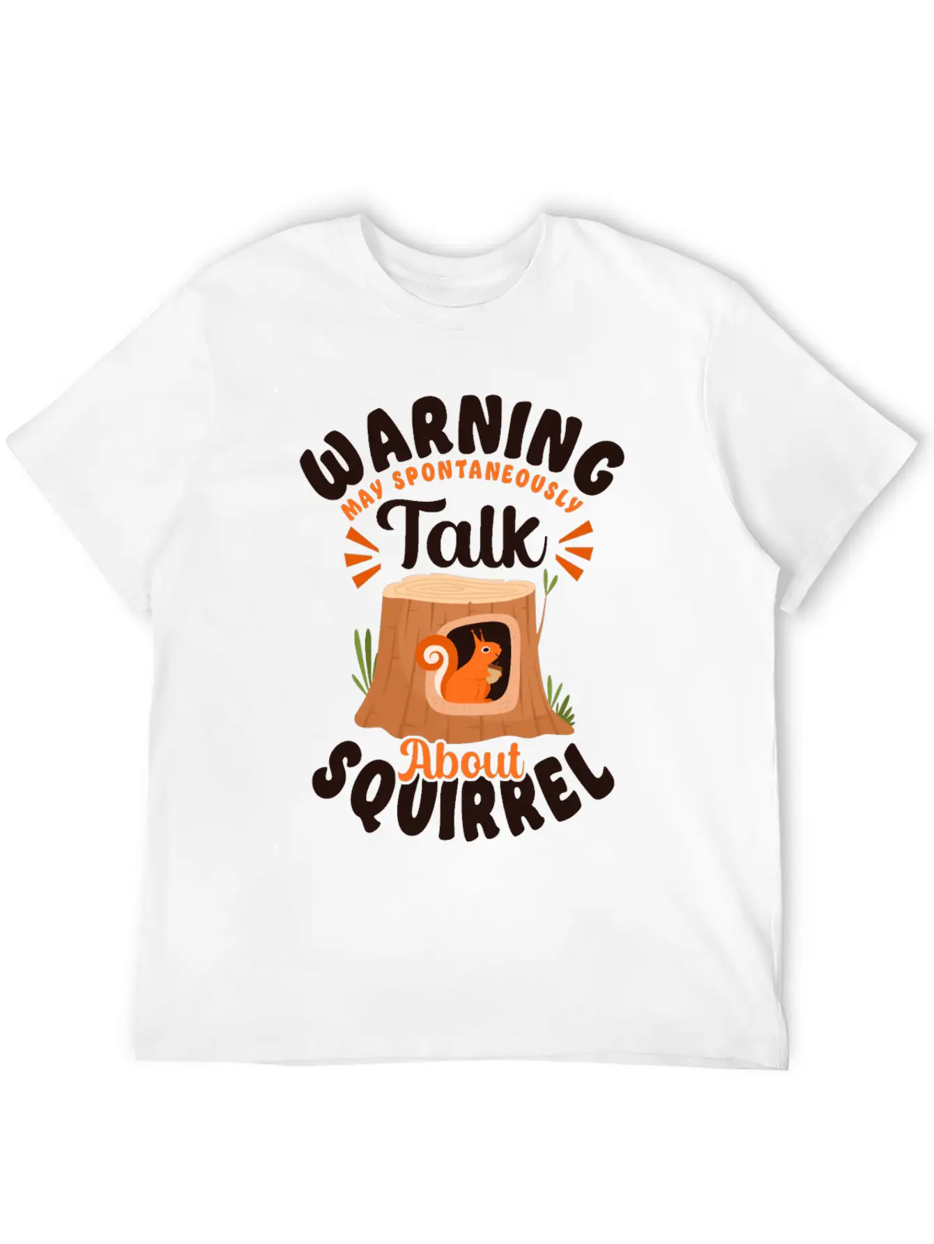 Squirrel Acorn Warning May Essential Cotton Tee For Daily Outfits – Unisex Style