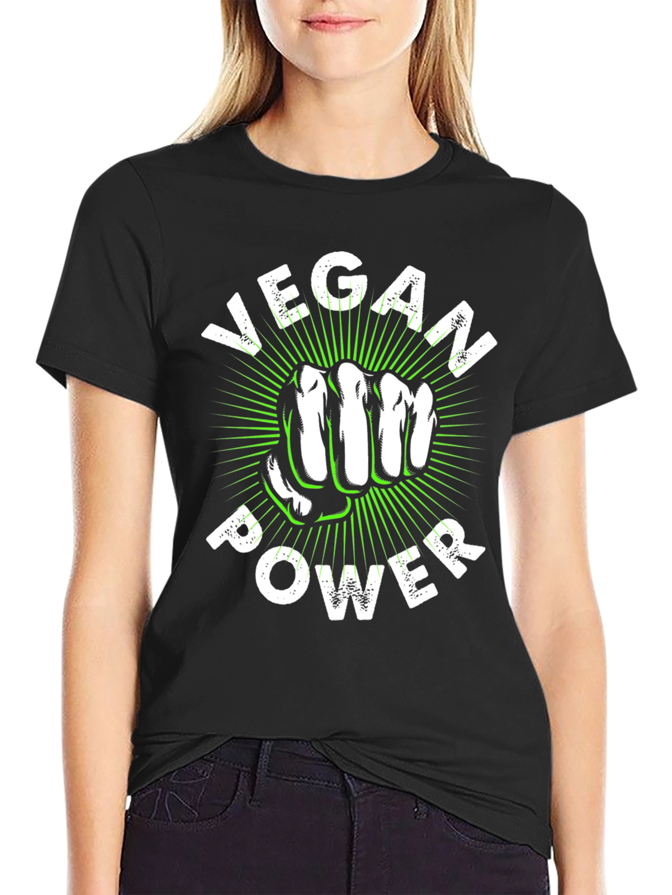 Vegan Power T-Shirt - Fist Graphic Tee