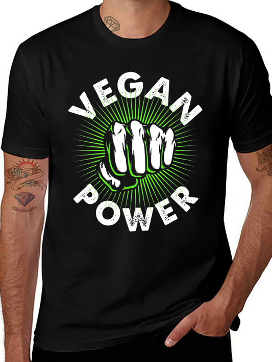 Vegan Power T-Shirt - Fist Graphic Tee