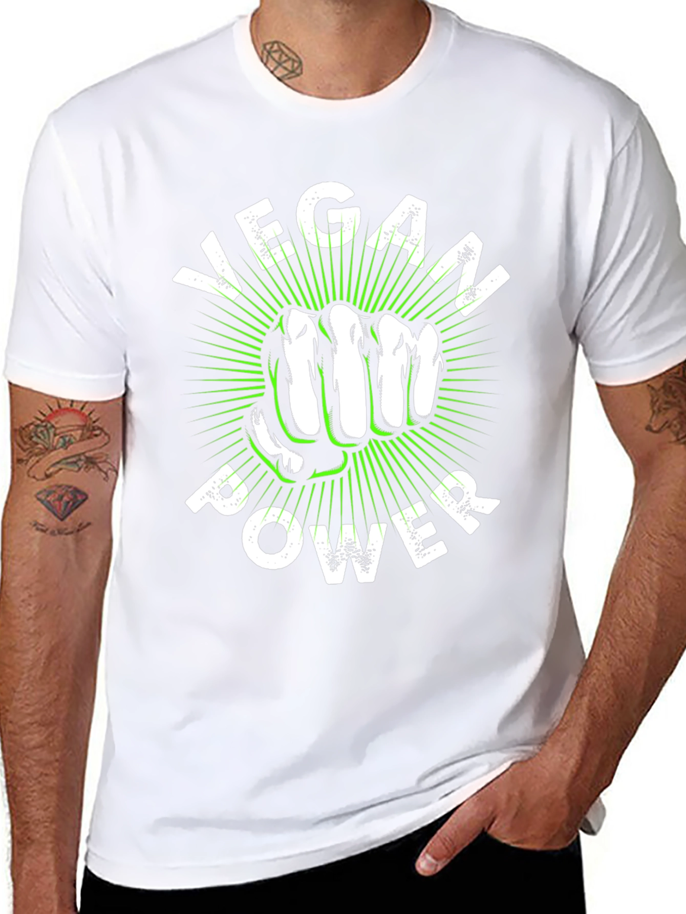 Vegan Power T-Shirt - Fist Graphic Tee