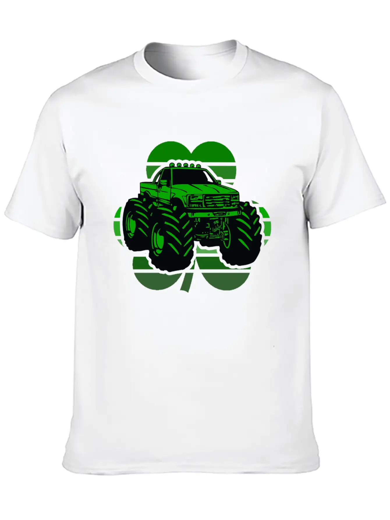St Patricks Day Monster Truck, St Paddy's Gift Essential Cotton Tee For Daily Outfits – Unisex Style