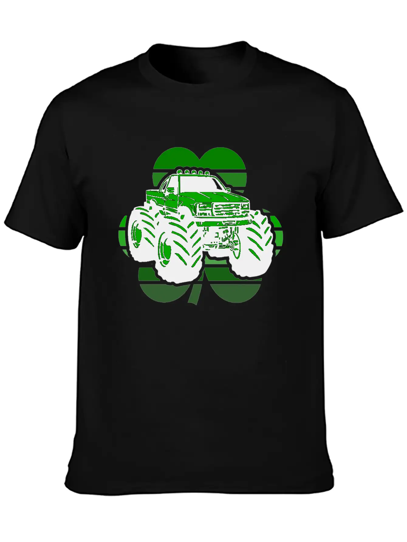 St Patricks Day Monster Truck, St Paddy's Gift Essential Cotton Tee For Daily Outfits – Unisex Style