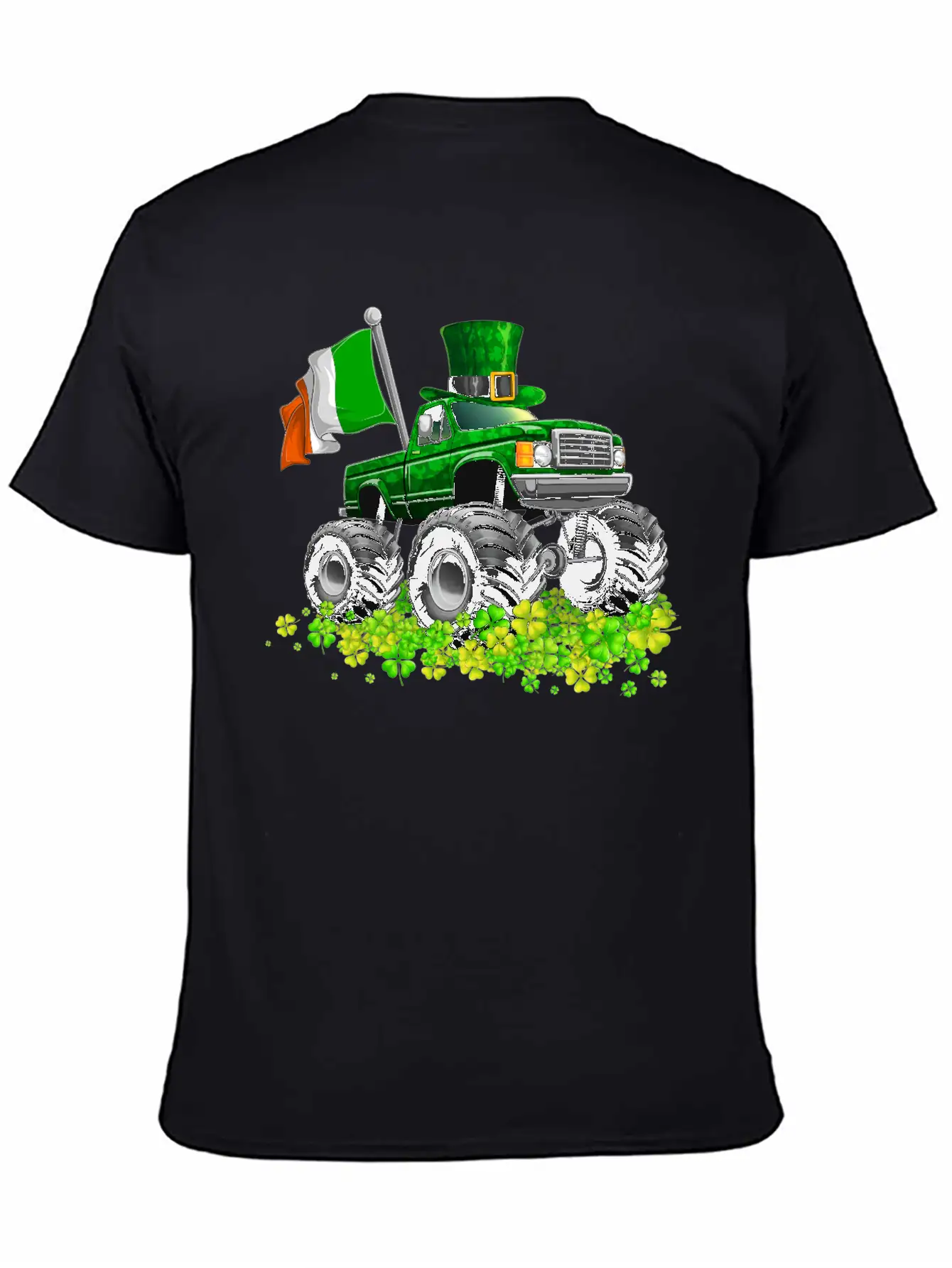 St Patricks Day Toddler Lucky Monster Truck Classic Fit Graphic Tee For Daily Comfort – Unisex Cotton Shirt
