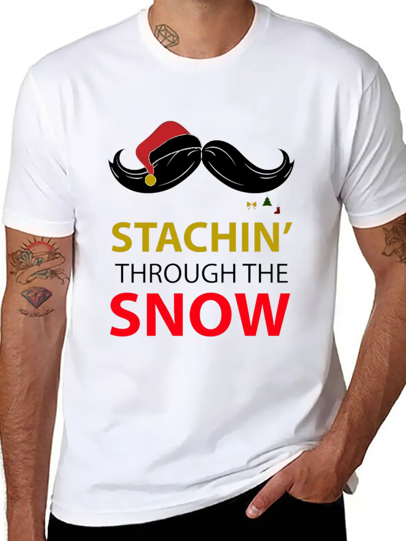 Staching Through The Snow Relaxed Everyday Tee – Lightweight And Durable Cotton