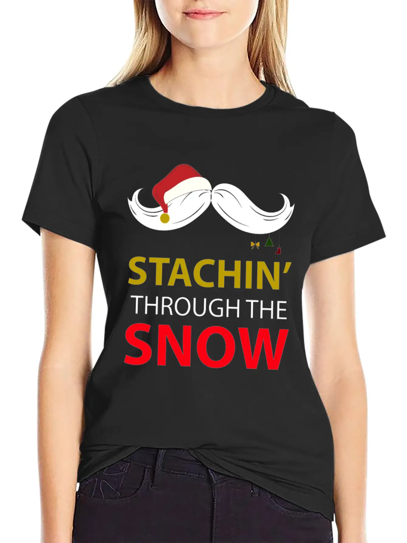 Staching Through The Snow Relaxed Everyday Tee – Lightweight And Durable Cotton
