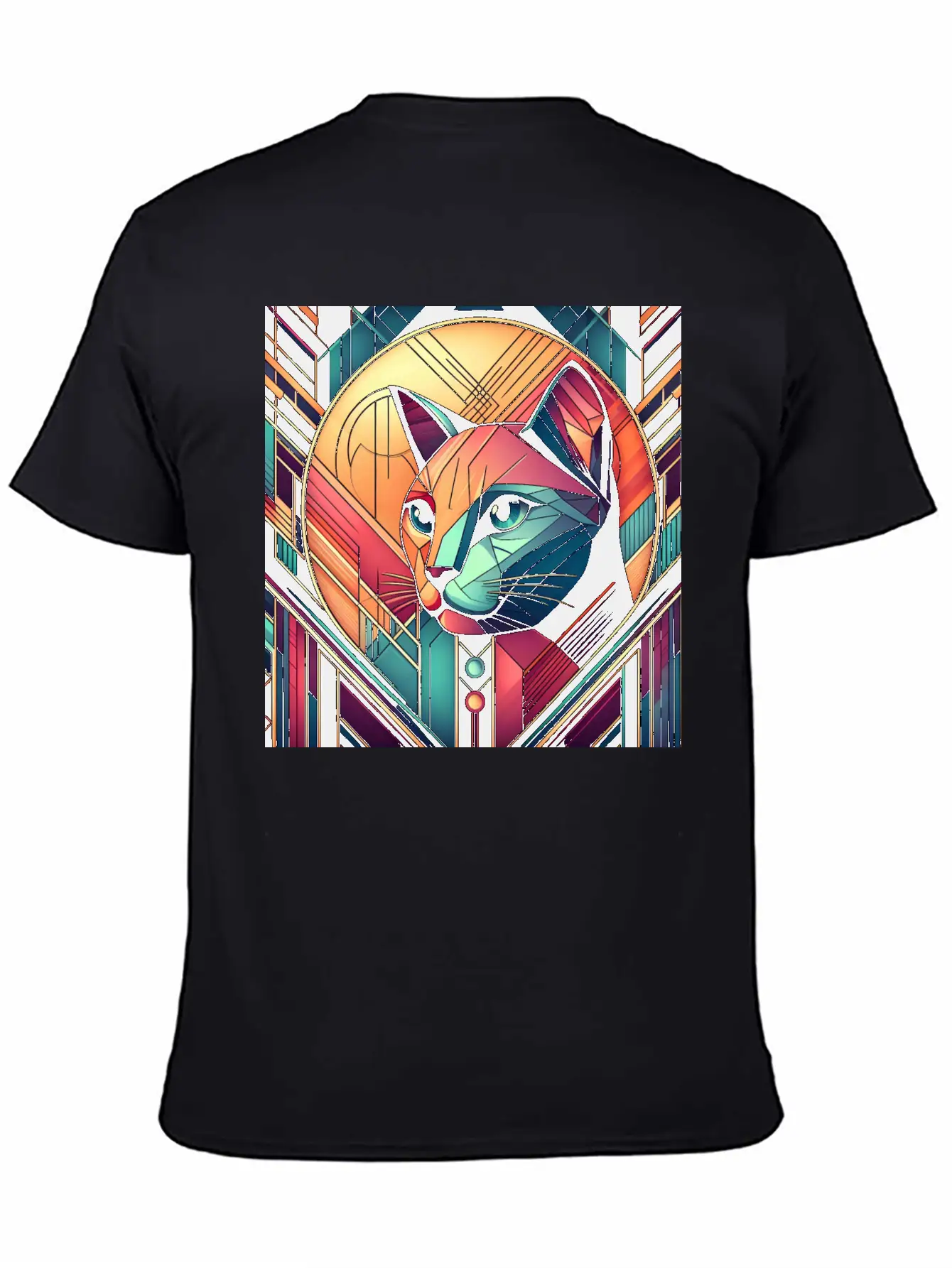 Stained Glass Cat Soft Cotton Short Sleeve Tee – Unisex Wardrobe Staple